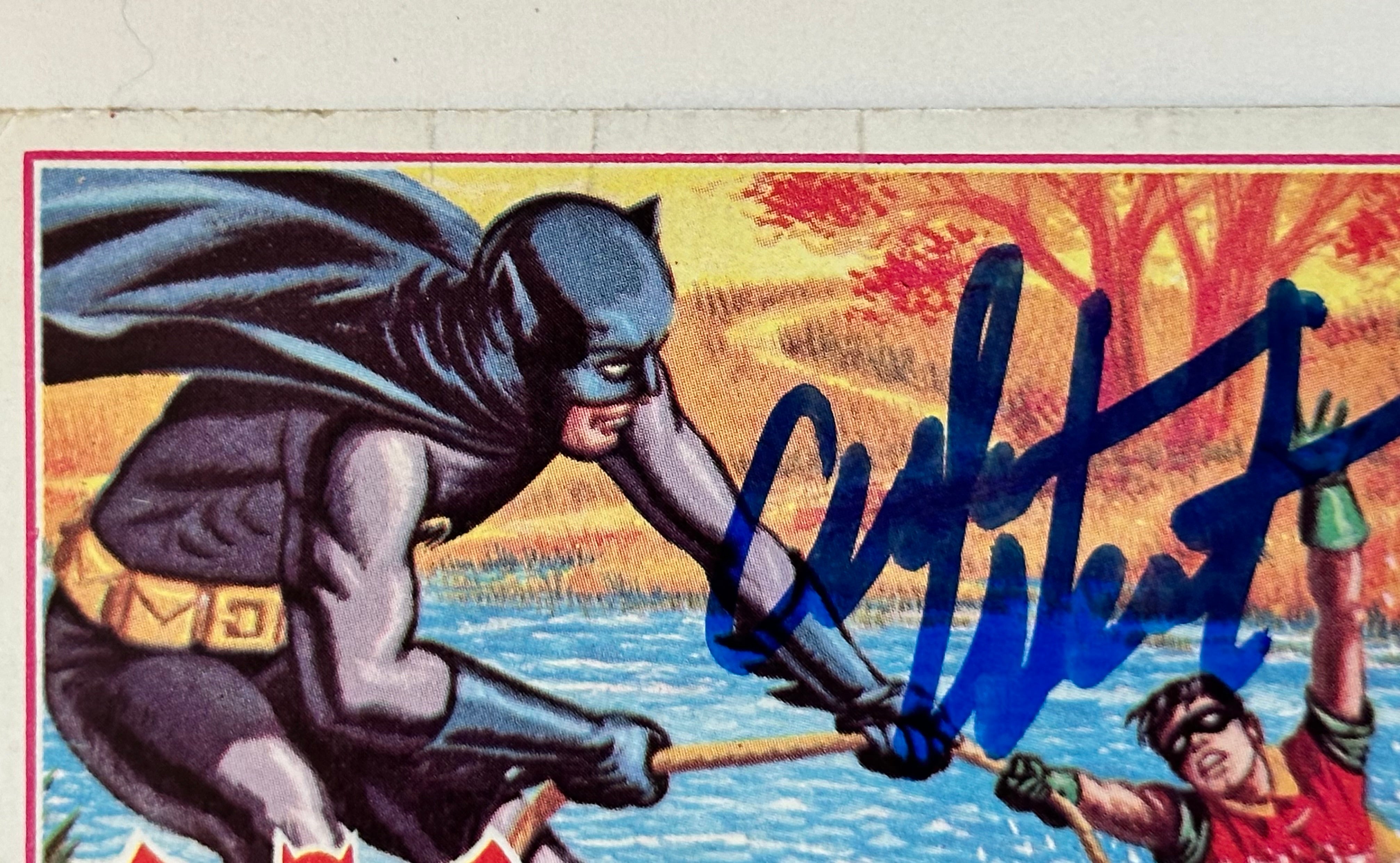 Batman Adam West original autograph in person card from 1966. Fanexpo certified!