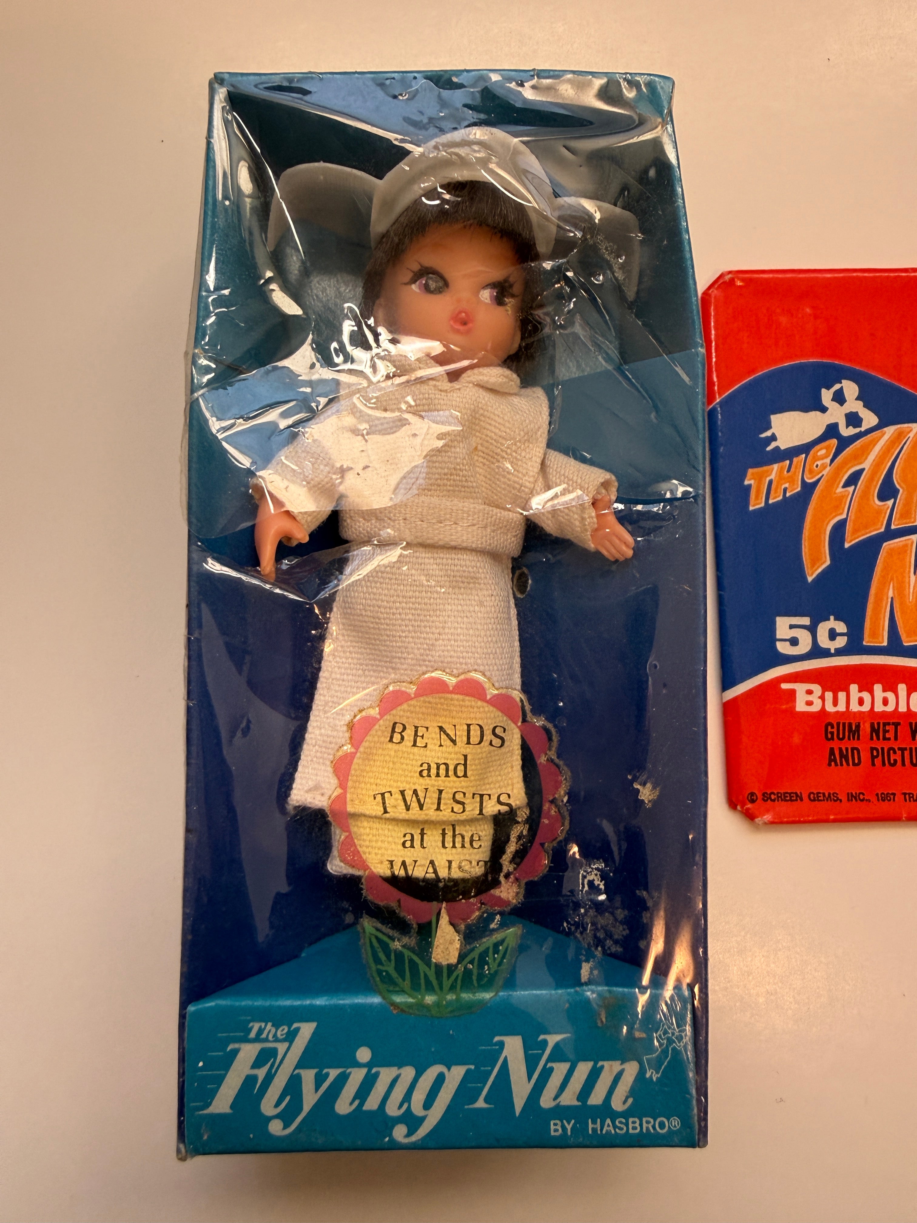 Flying Nun TV show rare vintage doll in package with card wrapper 1967