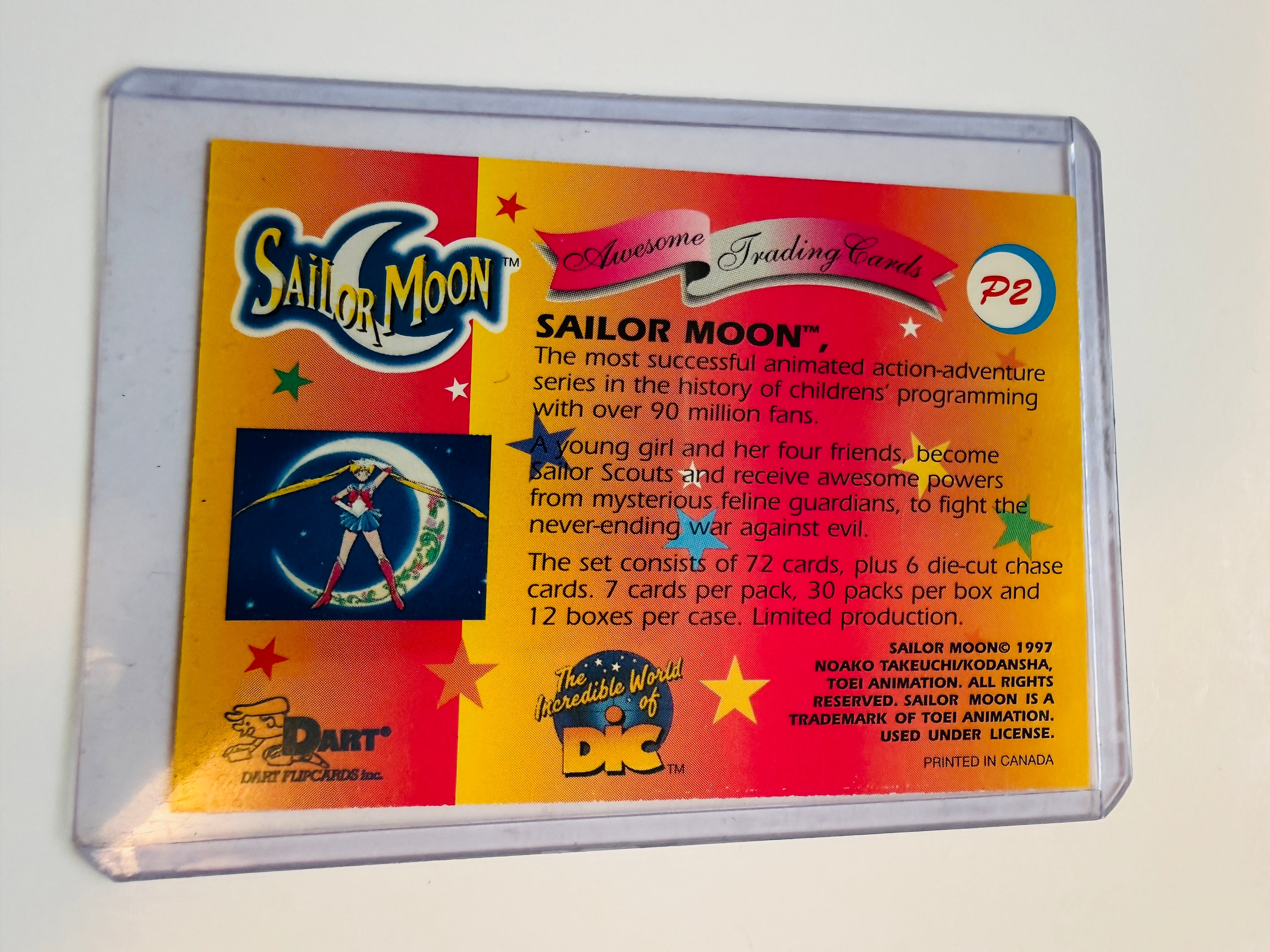 Sailor Moon Anime rare vintage promo card 1997