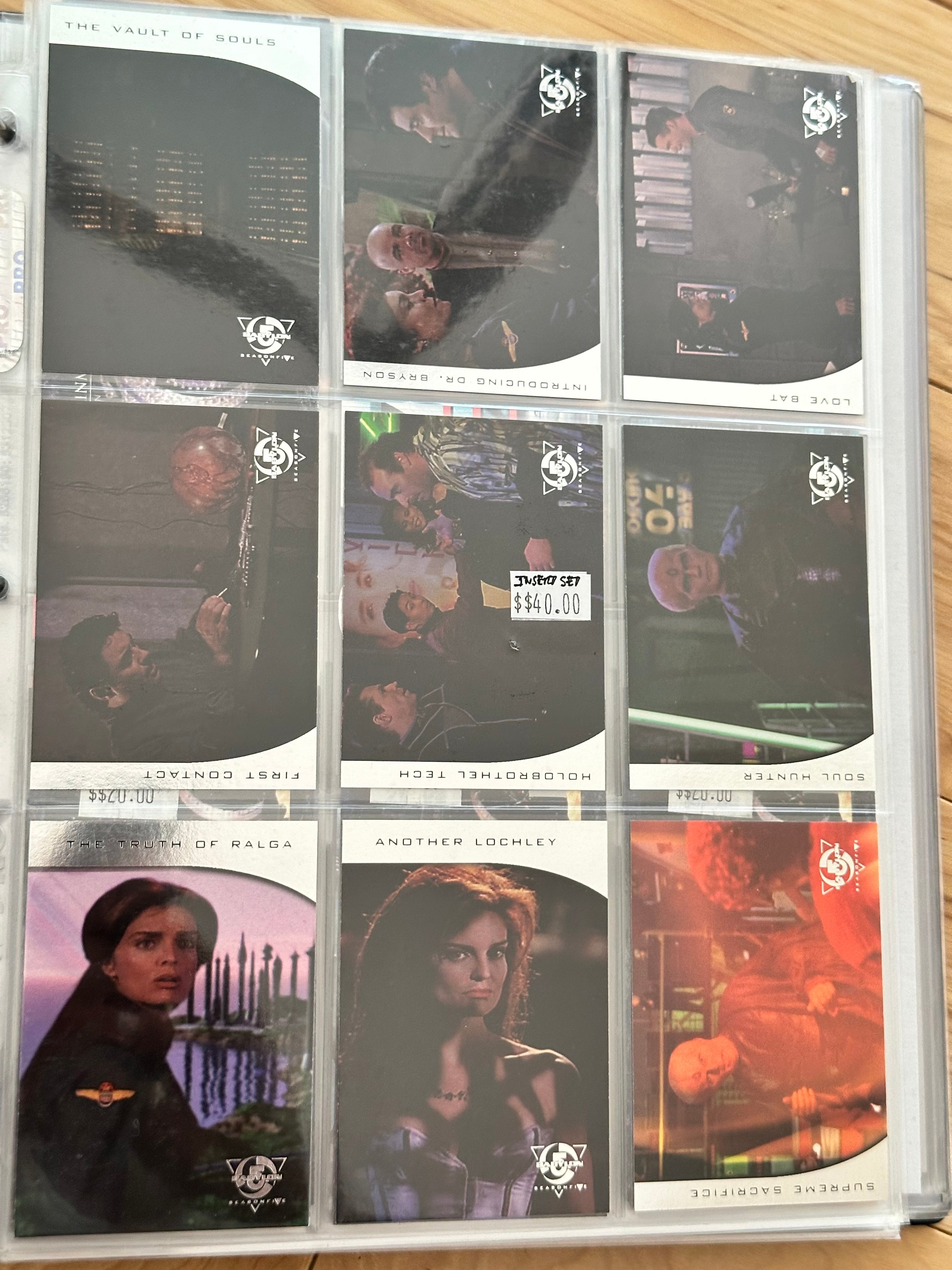 Babylon 5 season five foil insert card set