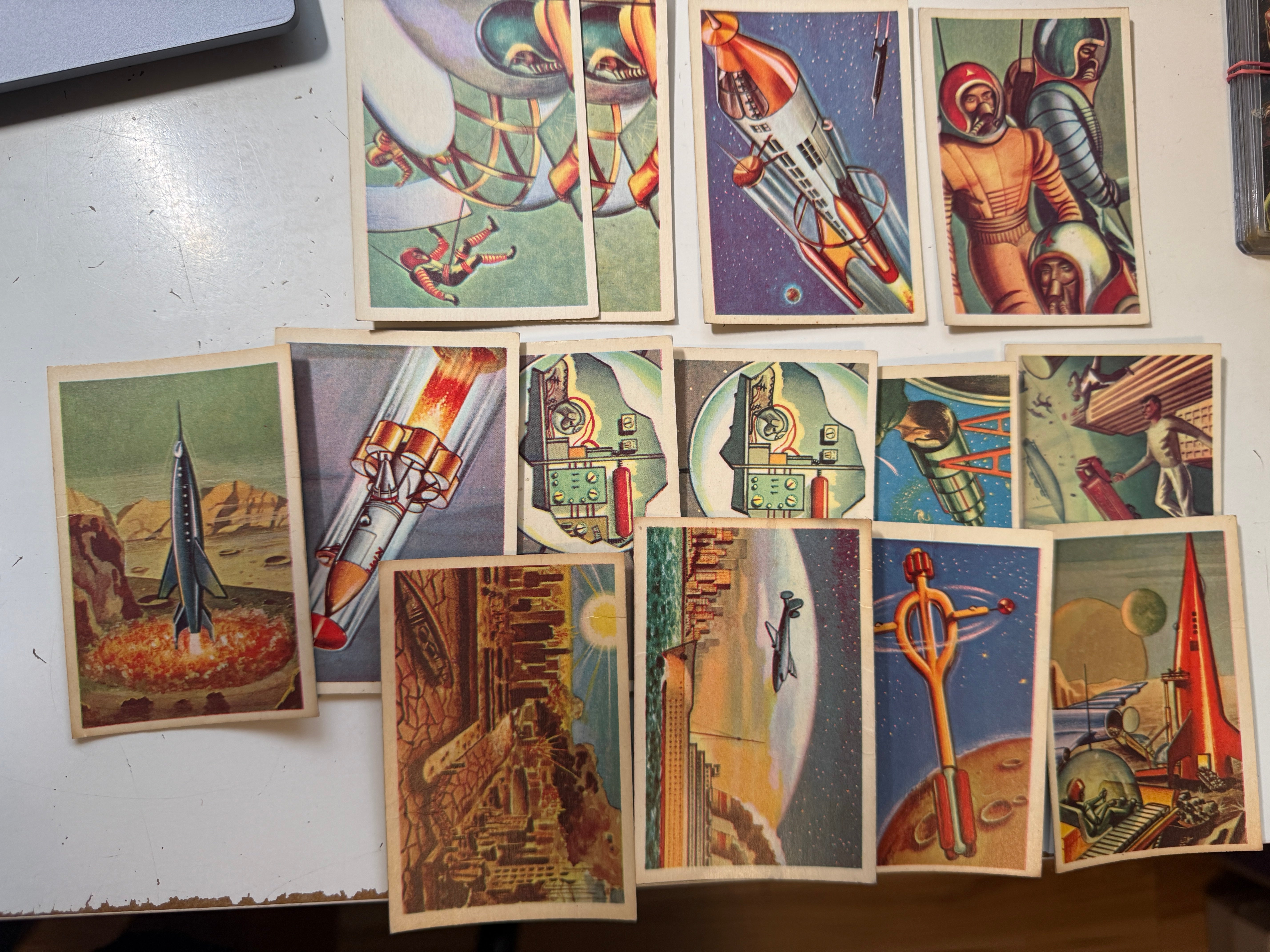 1958 Parkhurst spaceman 14 cards lot deal.