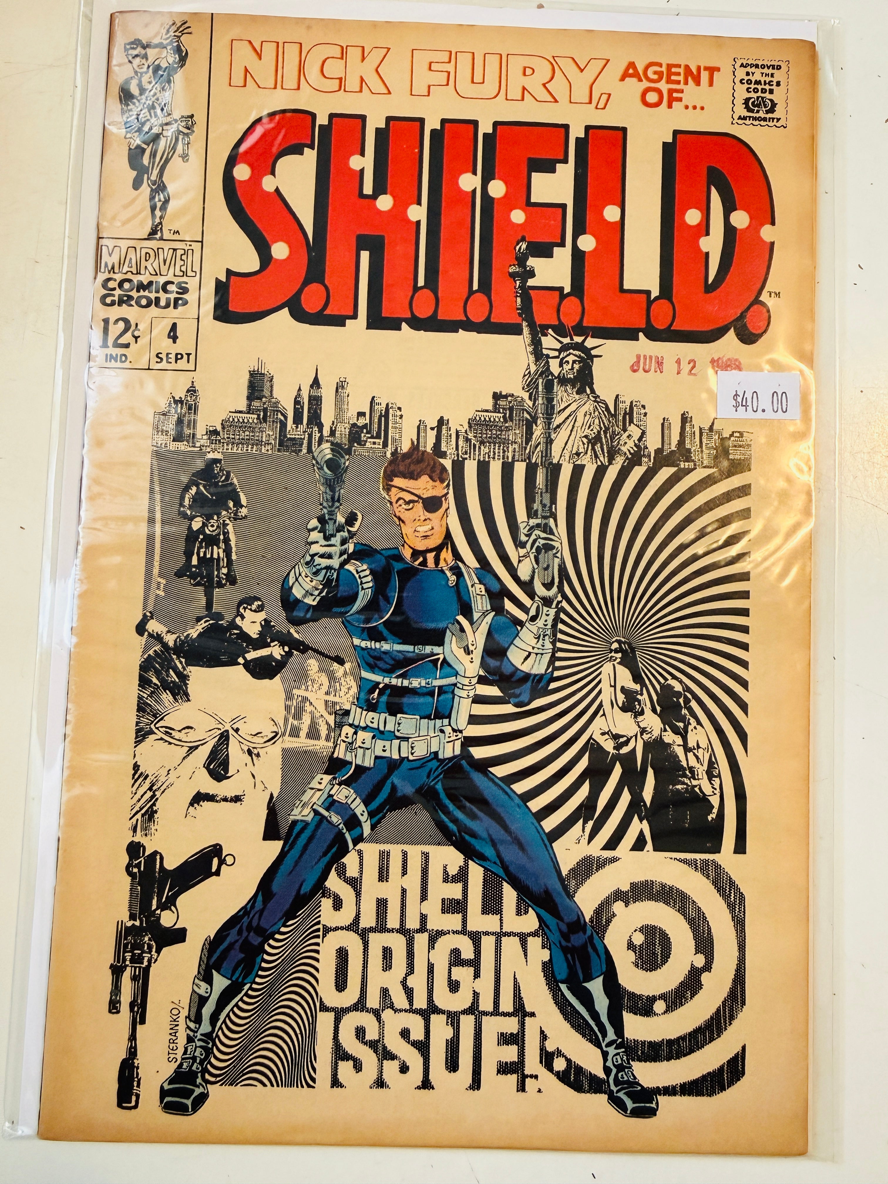 Nick fury agent of shield #4 vintage comic book 1968