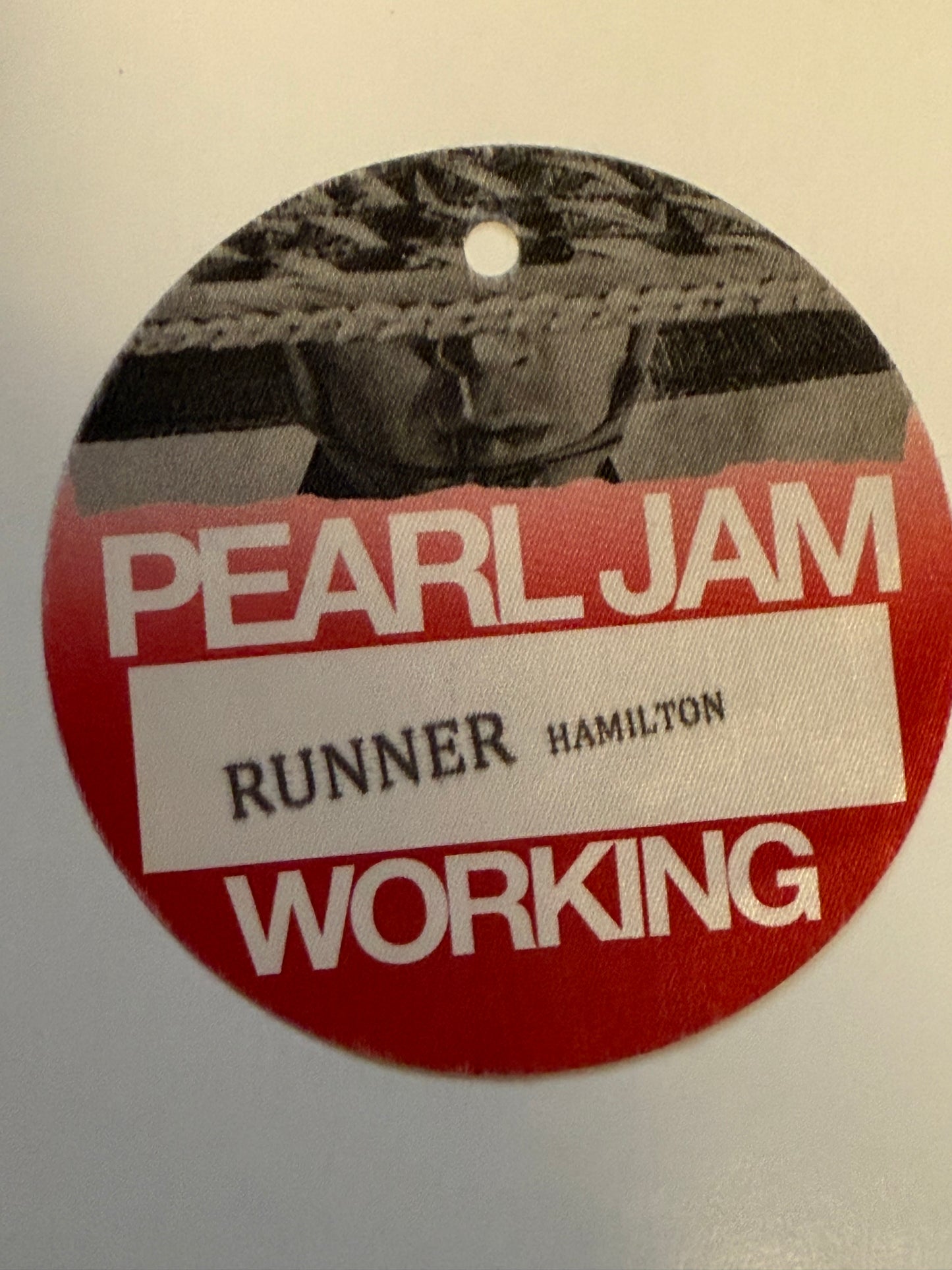 Pearl Jam working backstage pass