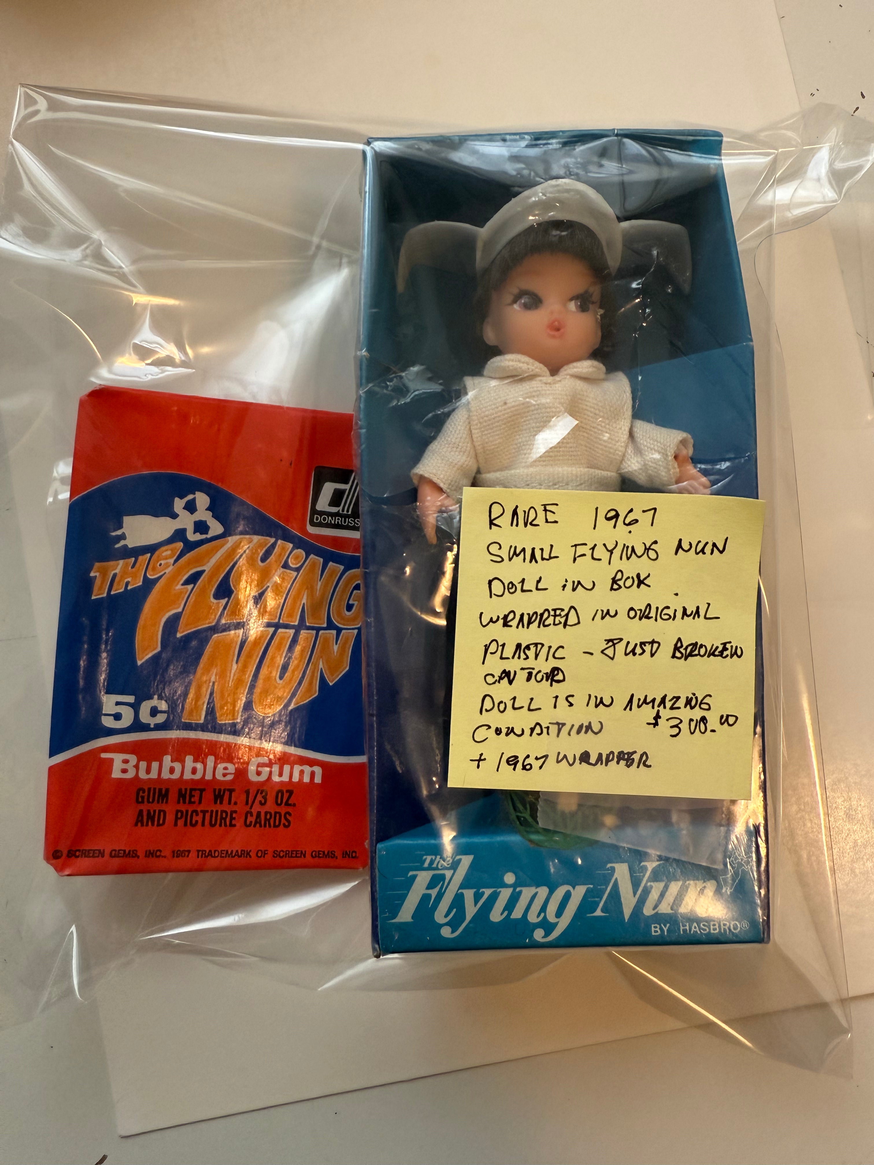 Flying Nun TV show rare vintage doll in package with card wrapper 1967
