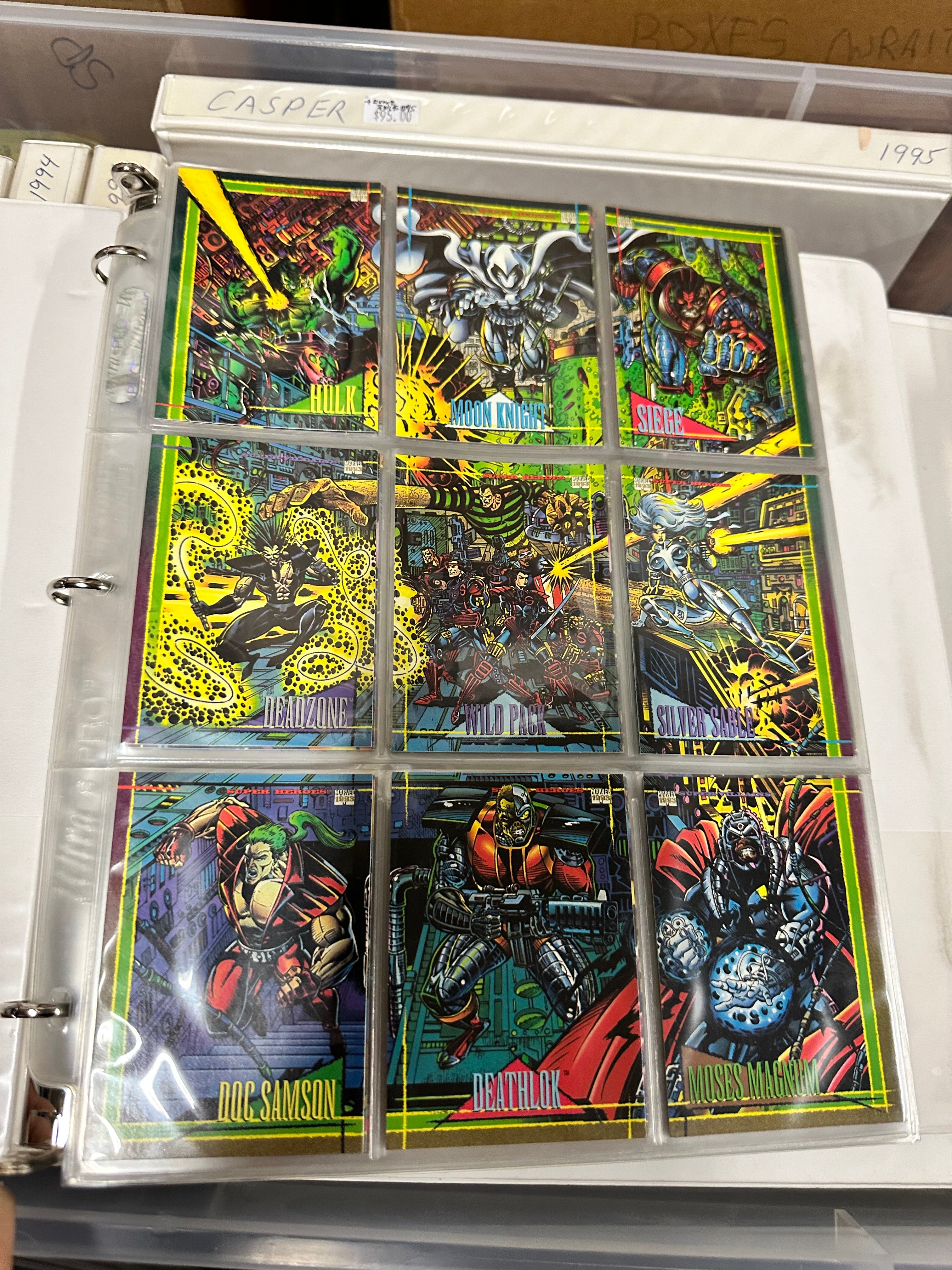 Marvel universe series 4 cards with insert set 1993