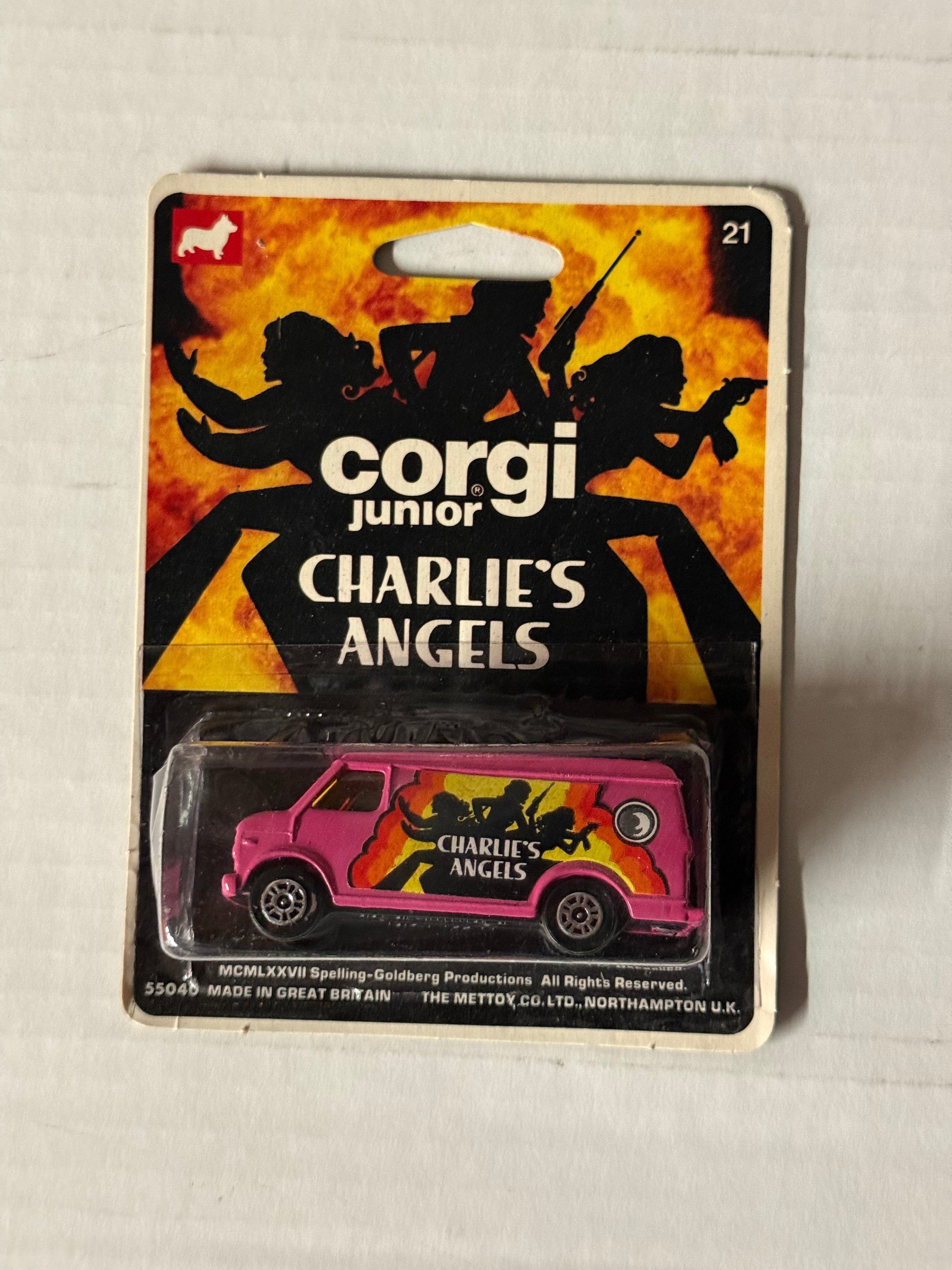 Charlie’s Angels rare corgi Junior van in package 1976