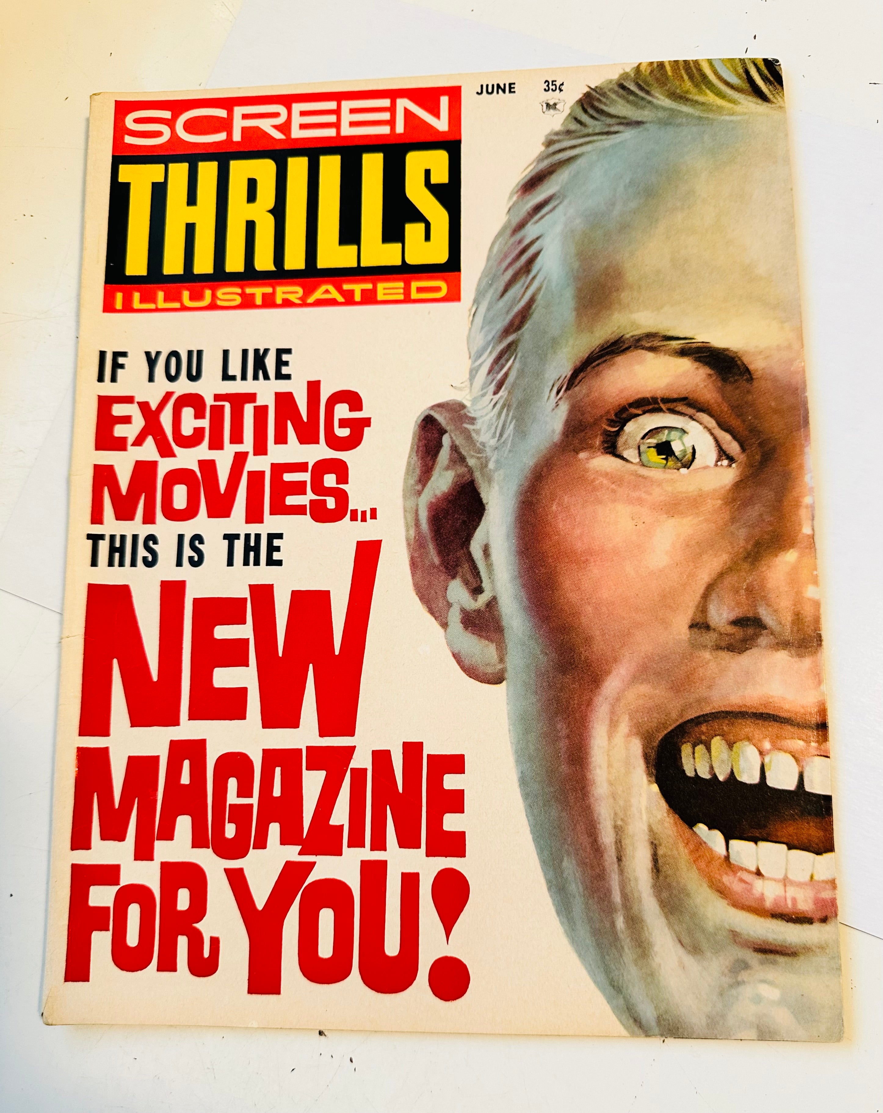 Screen thrills illustrated #1 rare high grade condition first issue 1962
