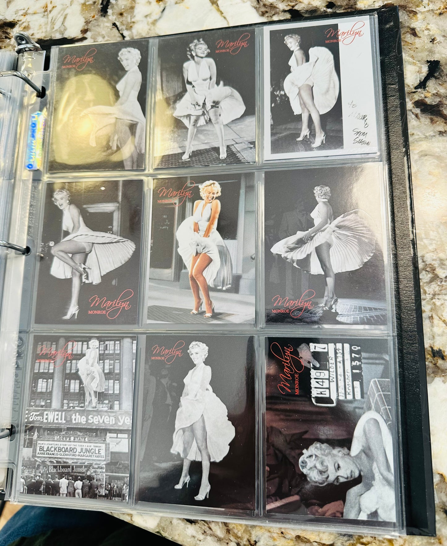 Marilyn Monroe Archive rare cards and insert set in Binder 2007