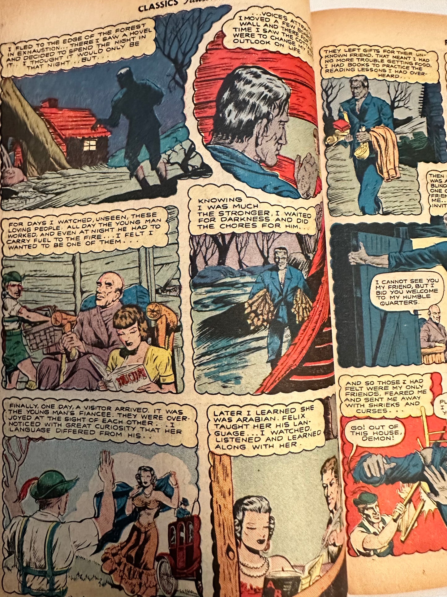 Classic illustrated rare Frankenstein comic book 1945