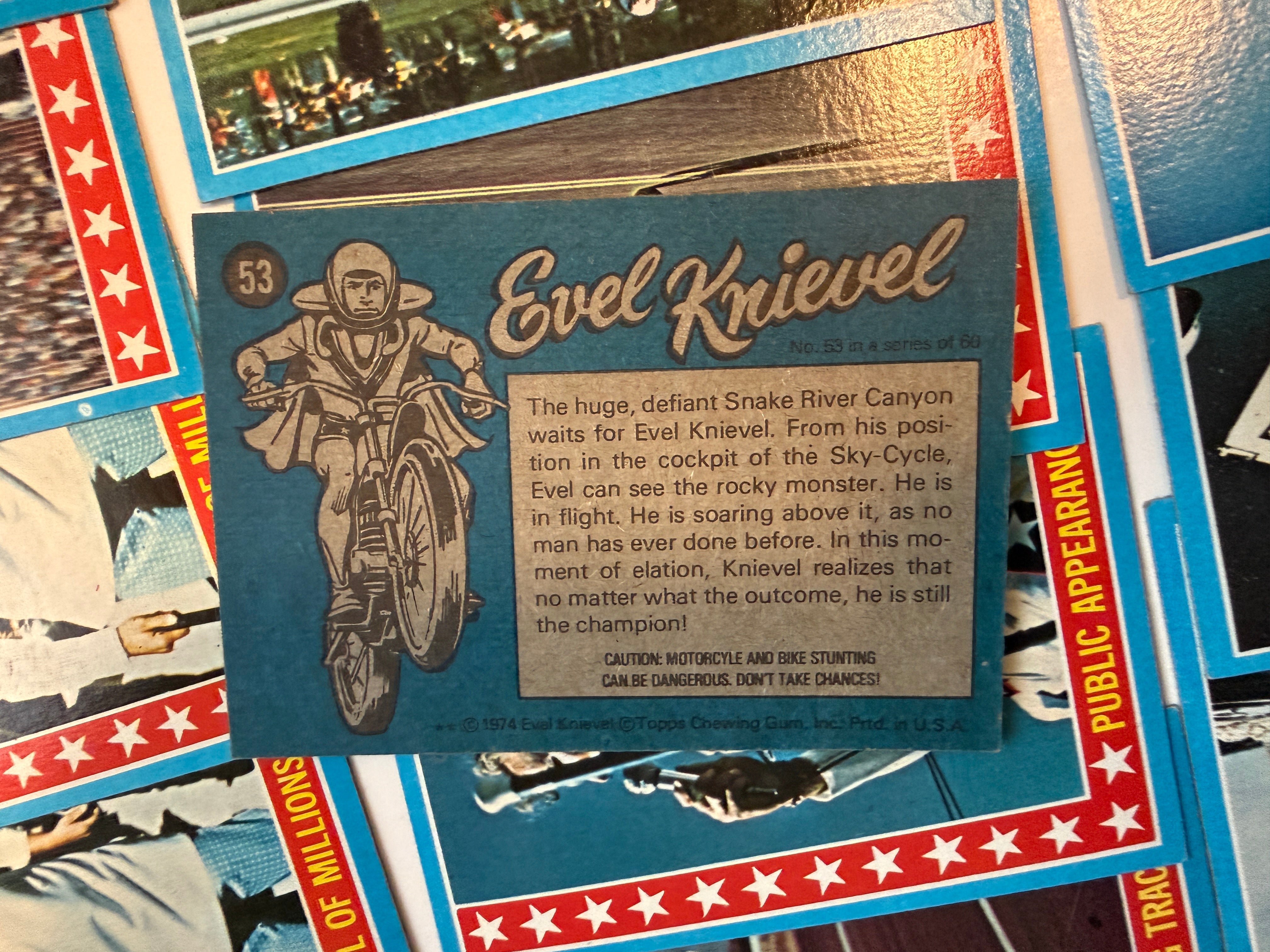 Evel Knievel 29 cards lot deal 1974