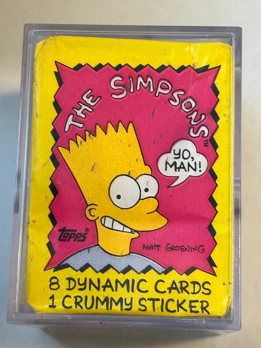 The Simpsons first series cards and stickers set with wrapper 1990