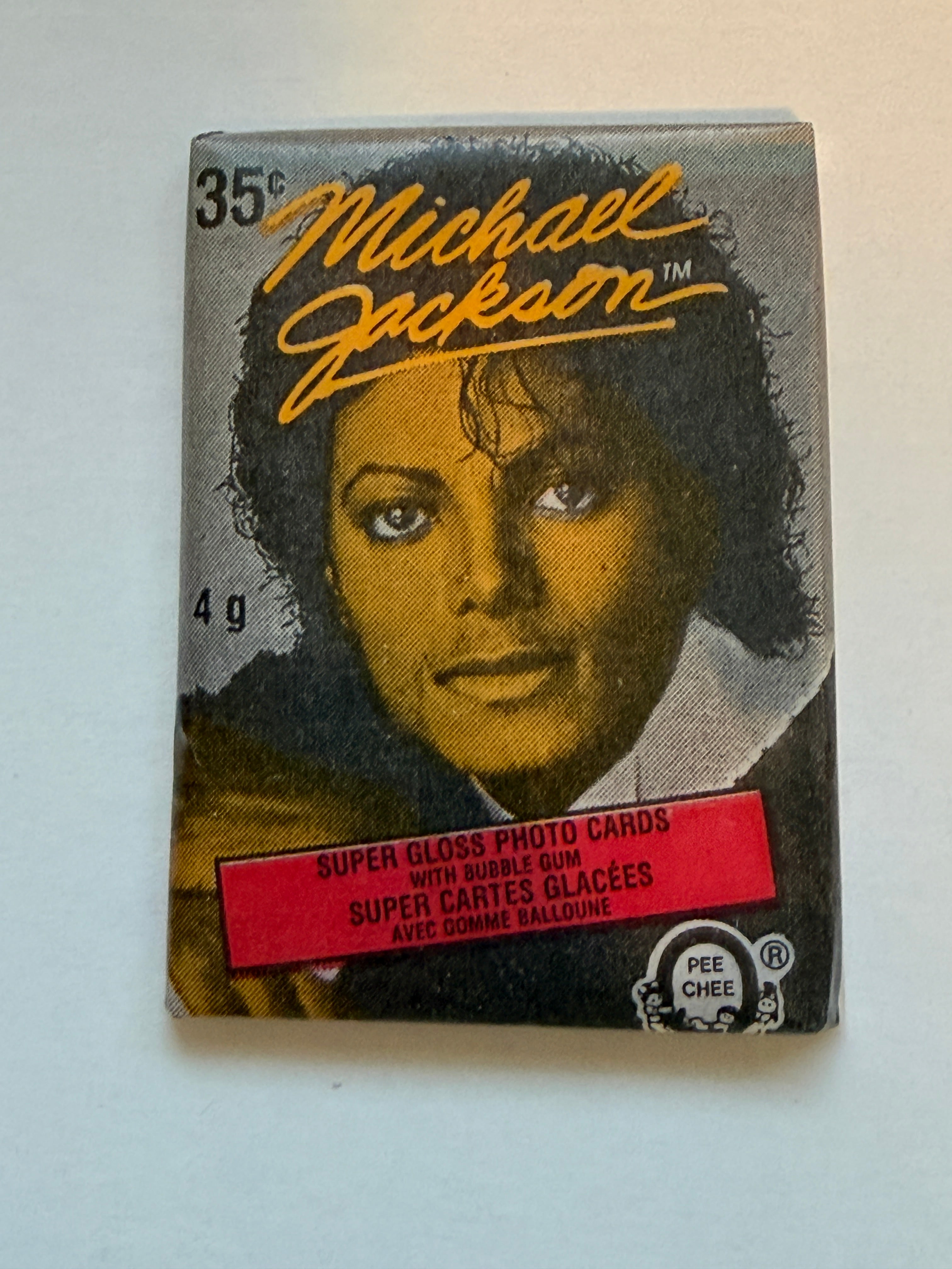 Michael Jackson music superstar rare vintage photo cards Opc sealed pack 1984