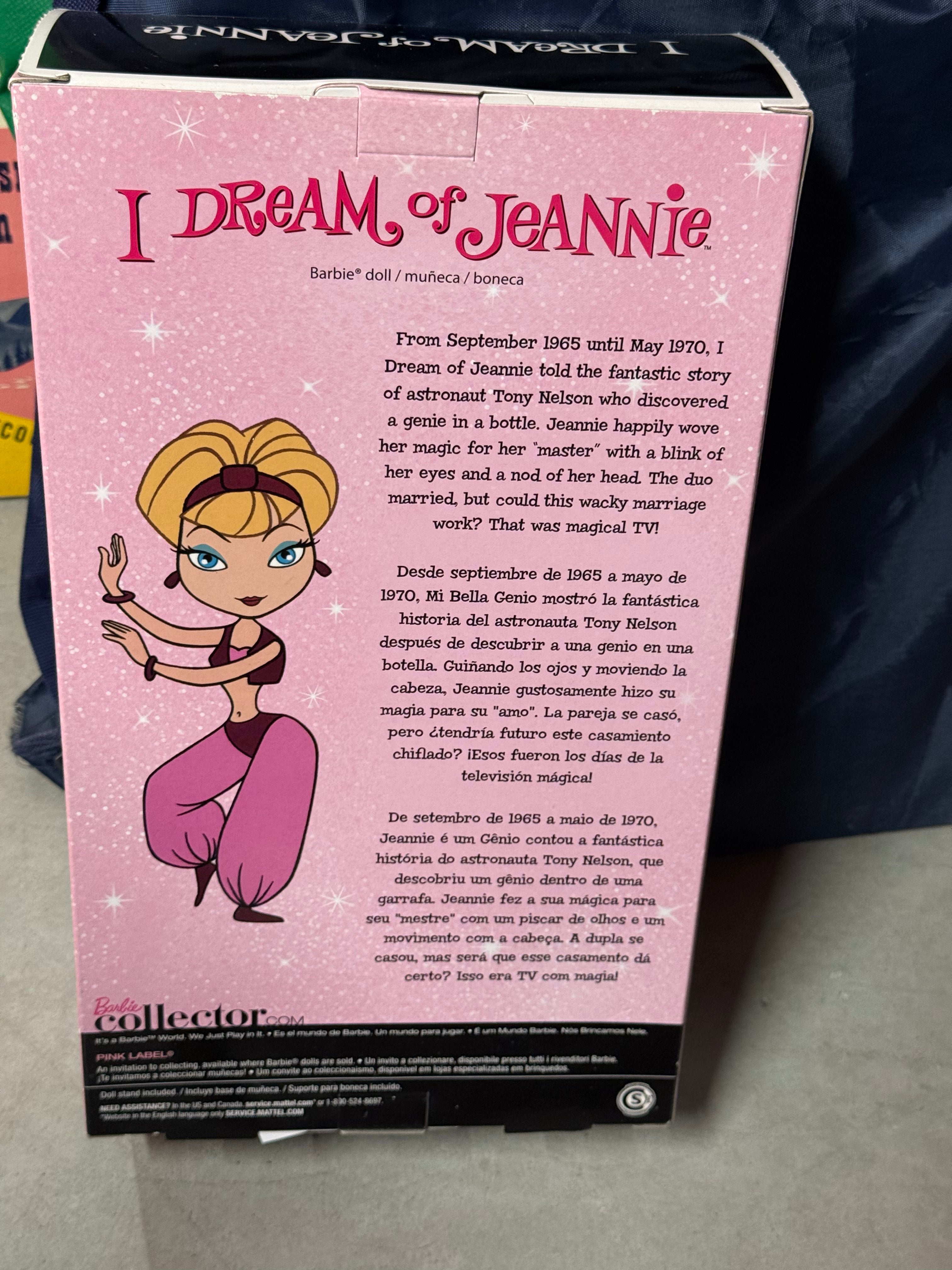 I dream of Jeannie rare pink Label Special Barbie Doll factory sealed