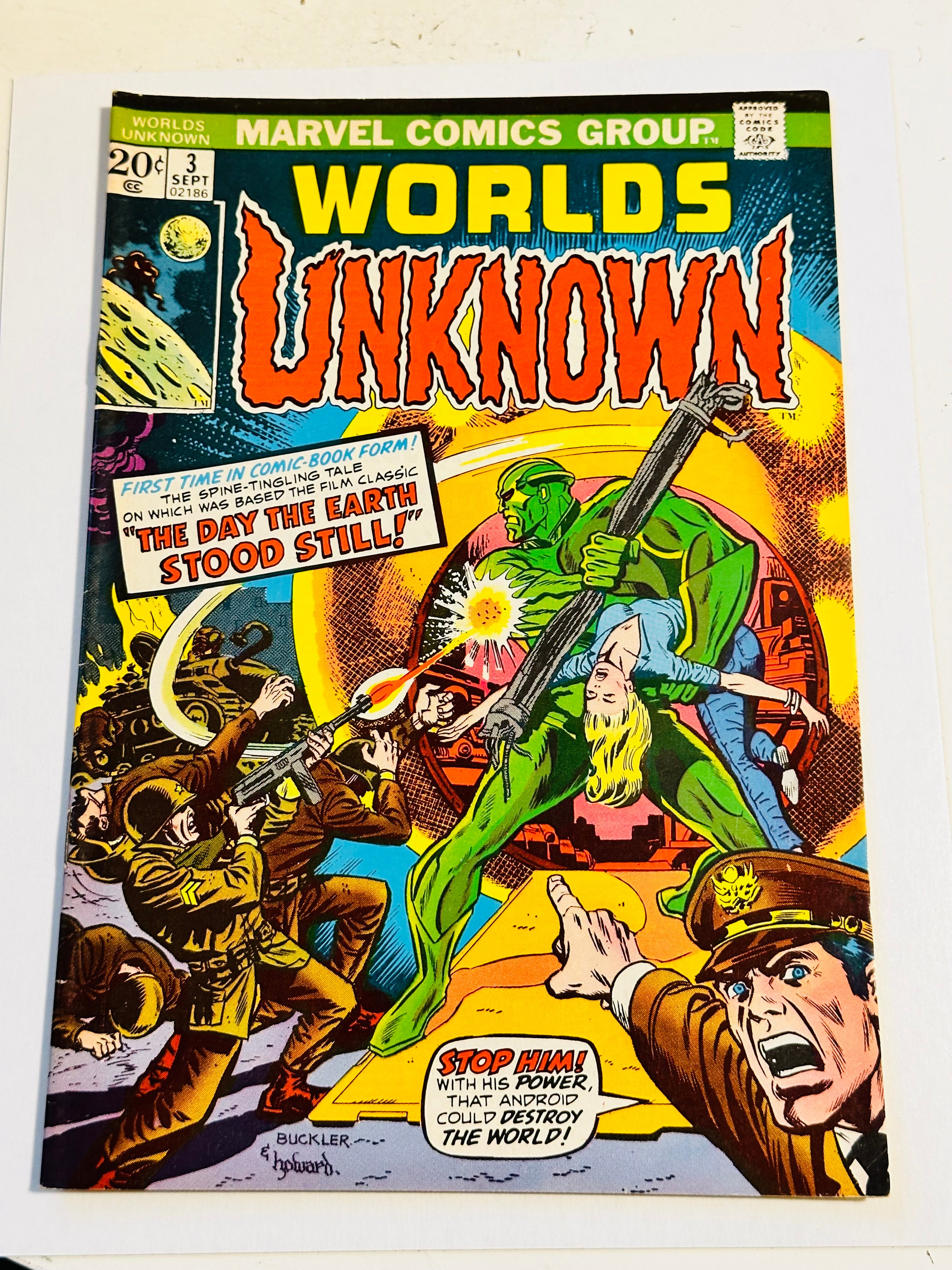 Worlds Unknown #3 high grade comic 1973