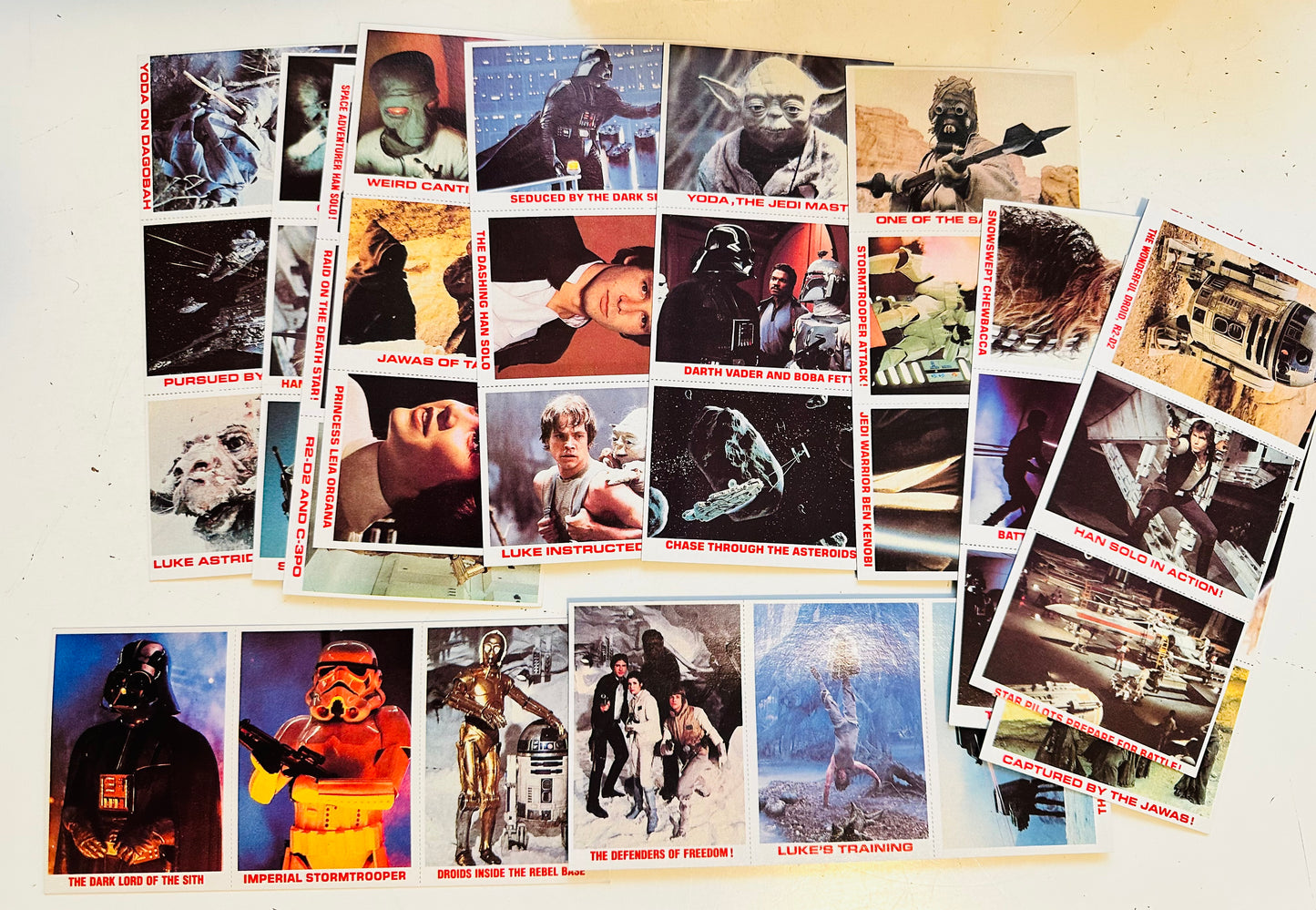 Star Wars Empire Burger King 12 panels 36 cards set 1980.