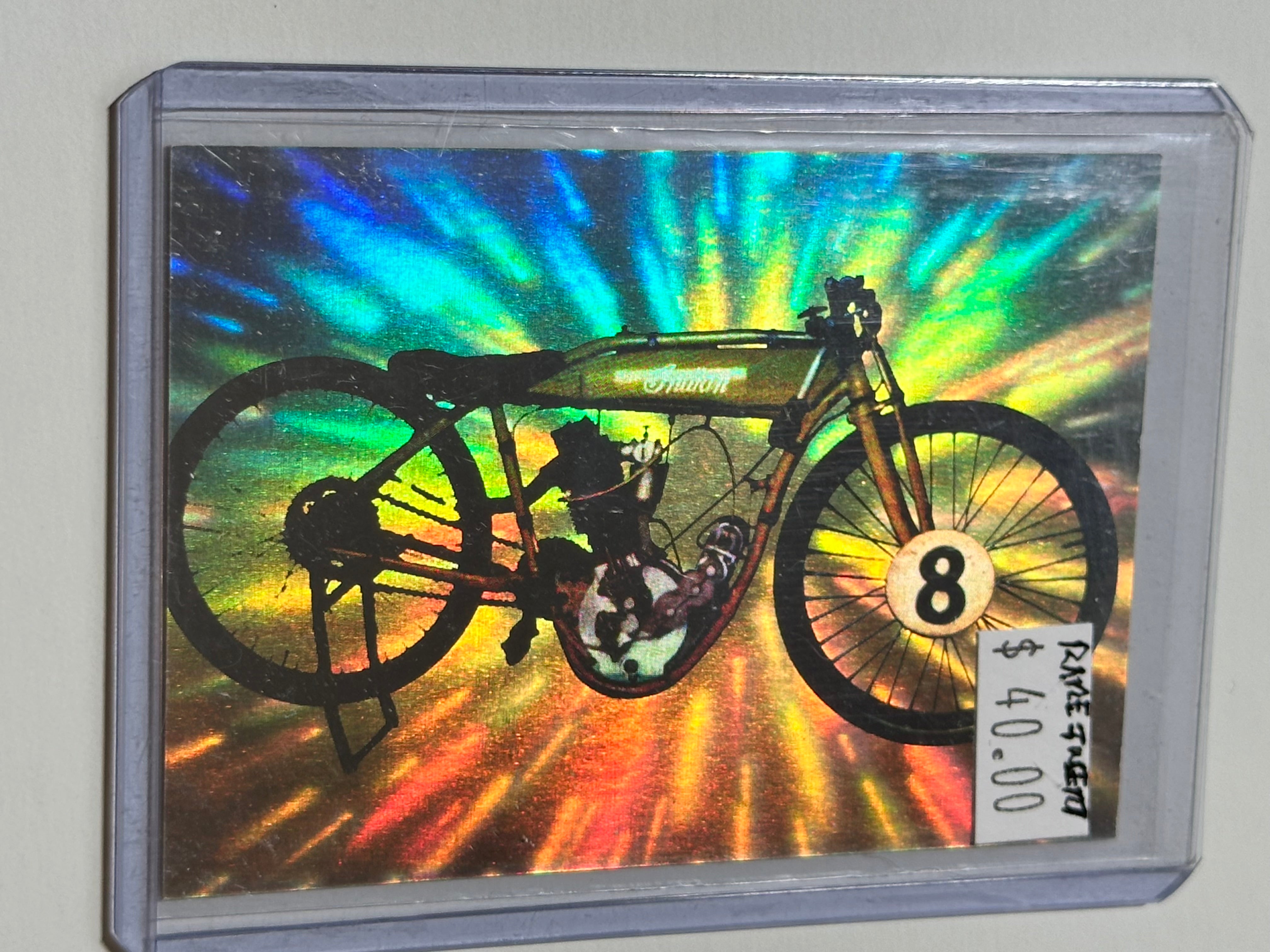 Indian Motorcycle rare hologram promo card 1990