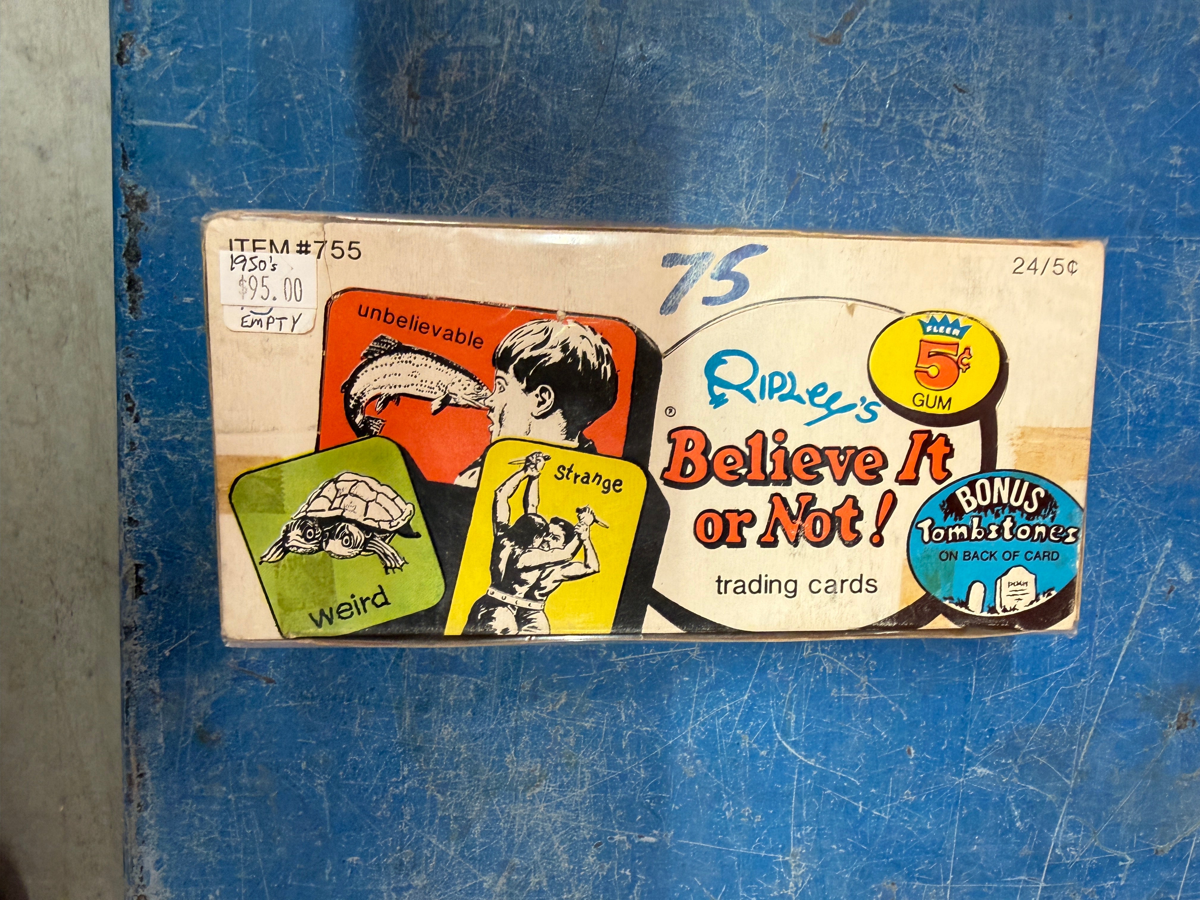 Ripleys believe or not empty rare display box 1970s