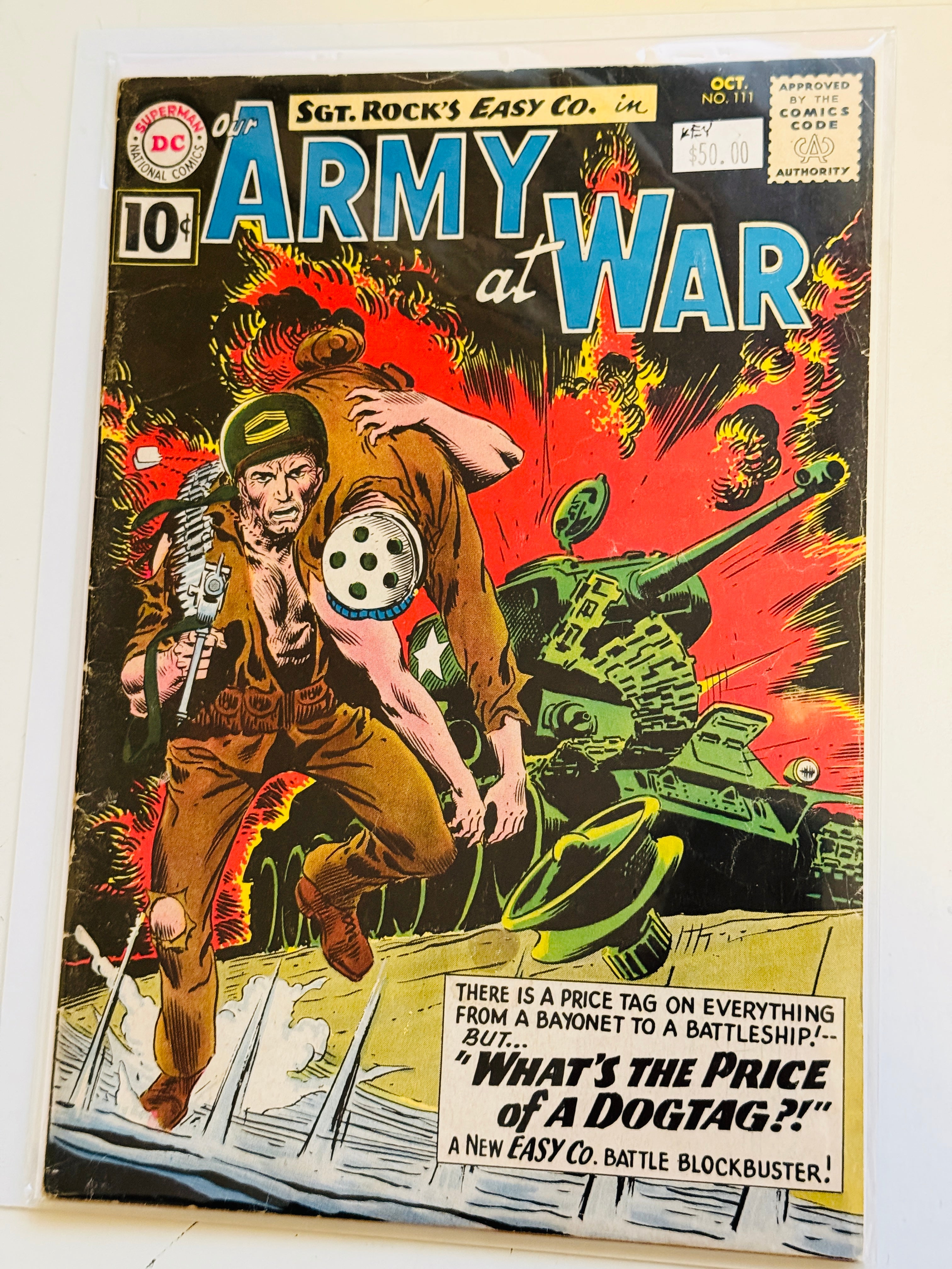 Army at War #111 key issue vintage comic book