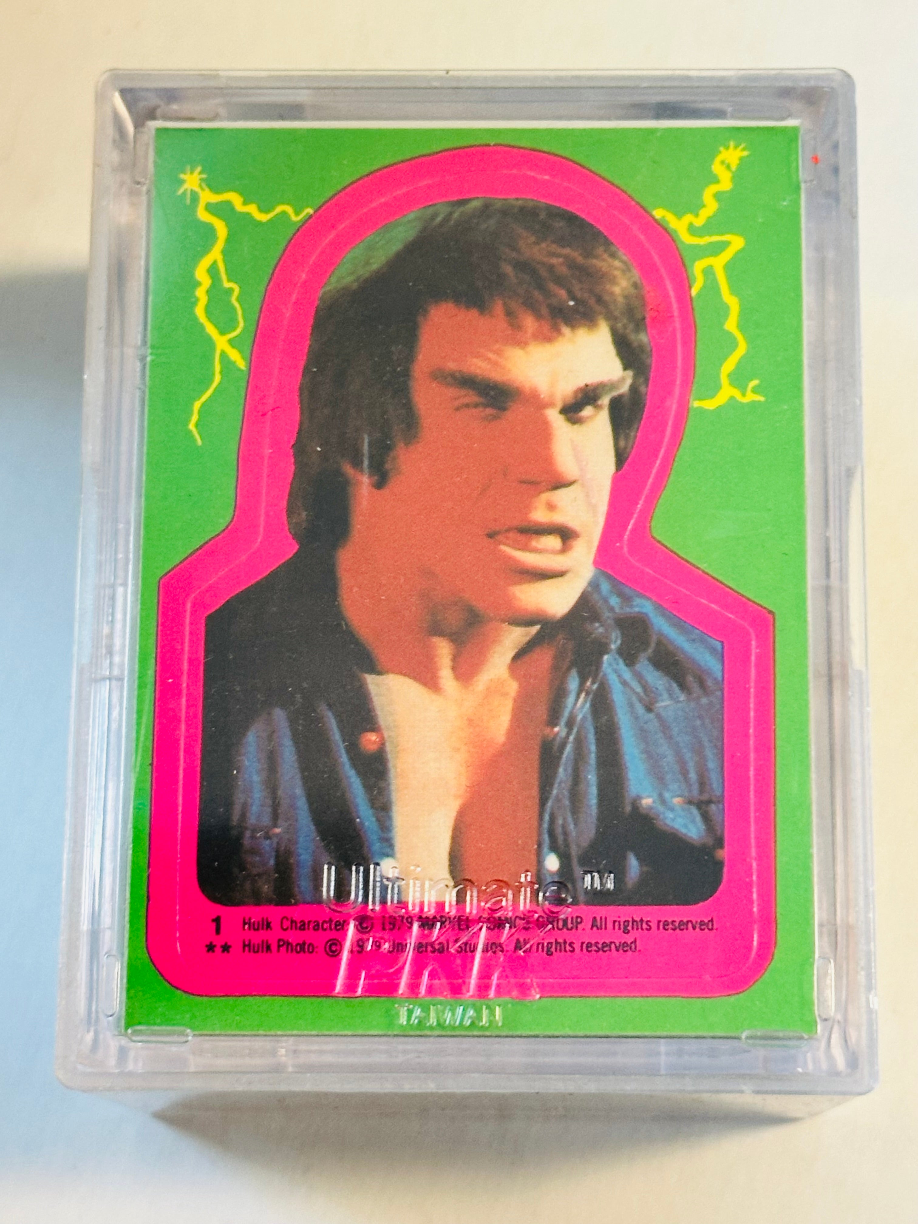 The Incredible Hulk TV show cards and stickers set 1979