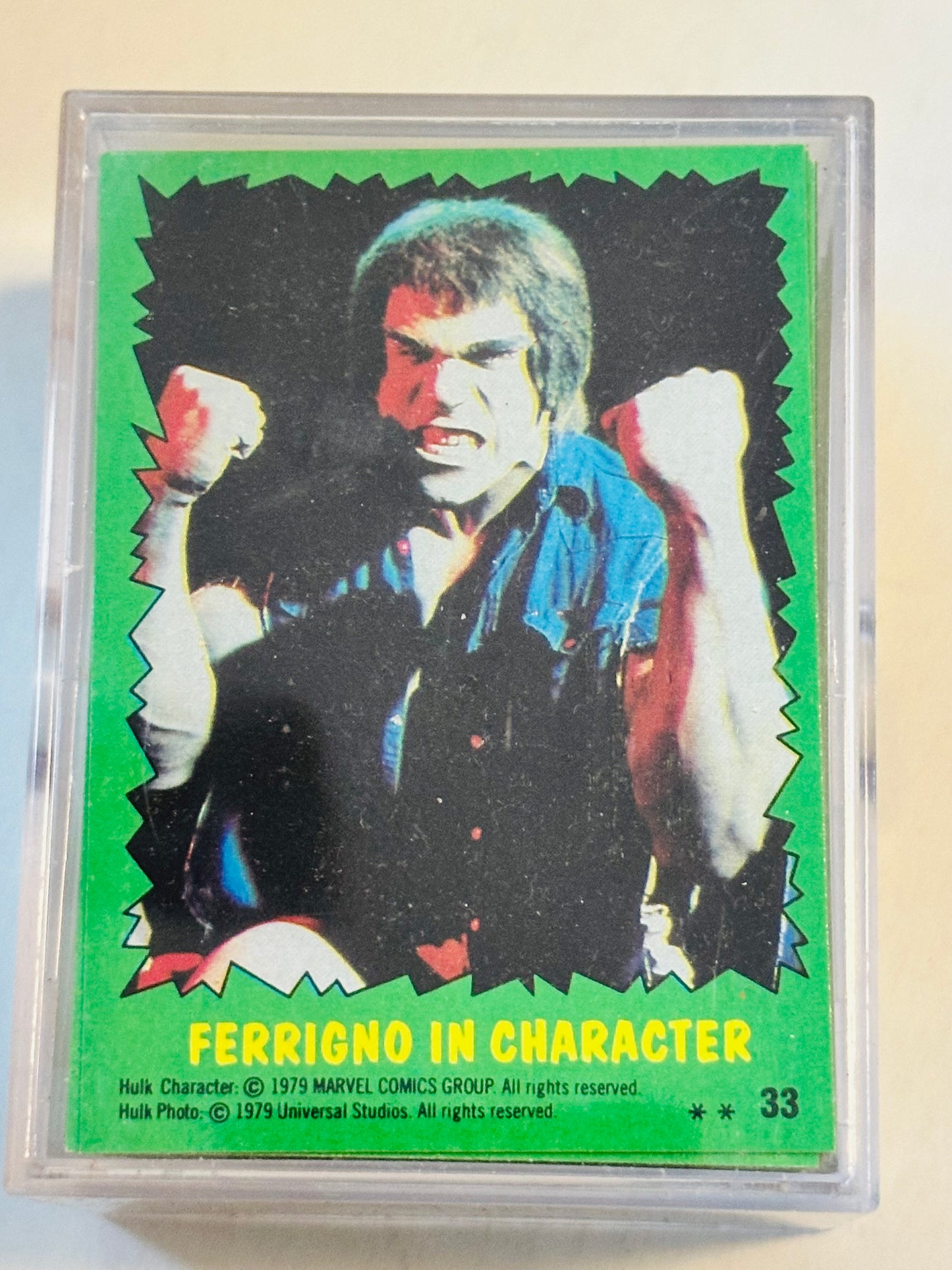 The Incredible Hulk TV show cards and stickers set 1979