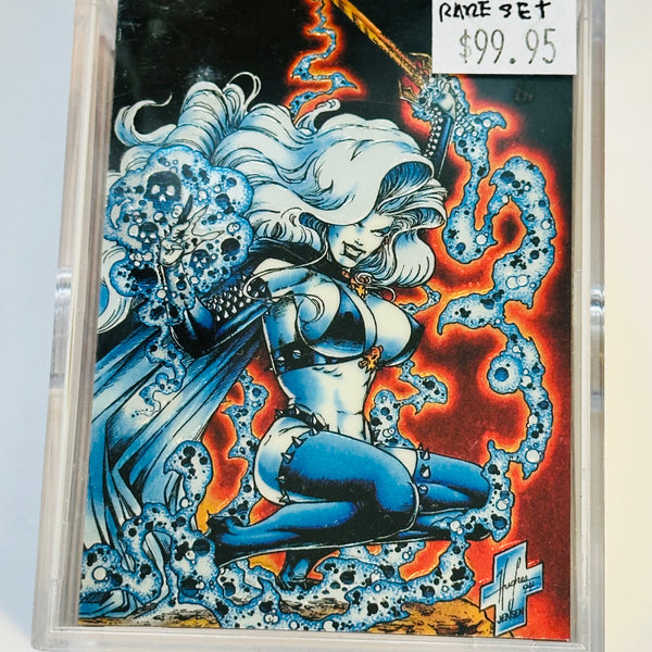 rare lady death cards 1995 Chaos Comics Lady Death II Clear Chrome Chase Card Linsner C5 RARE