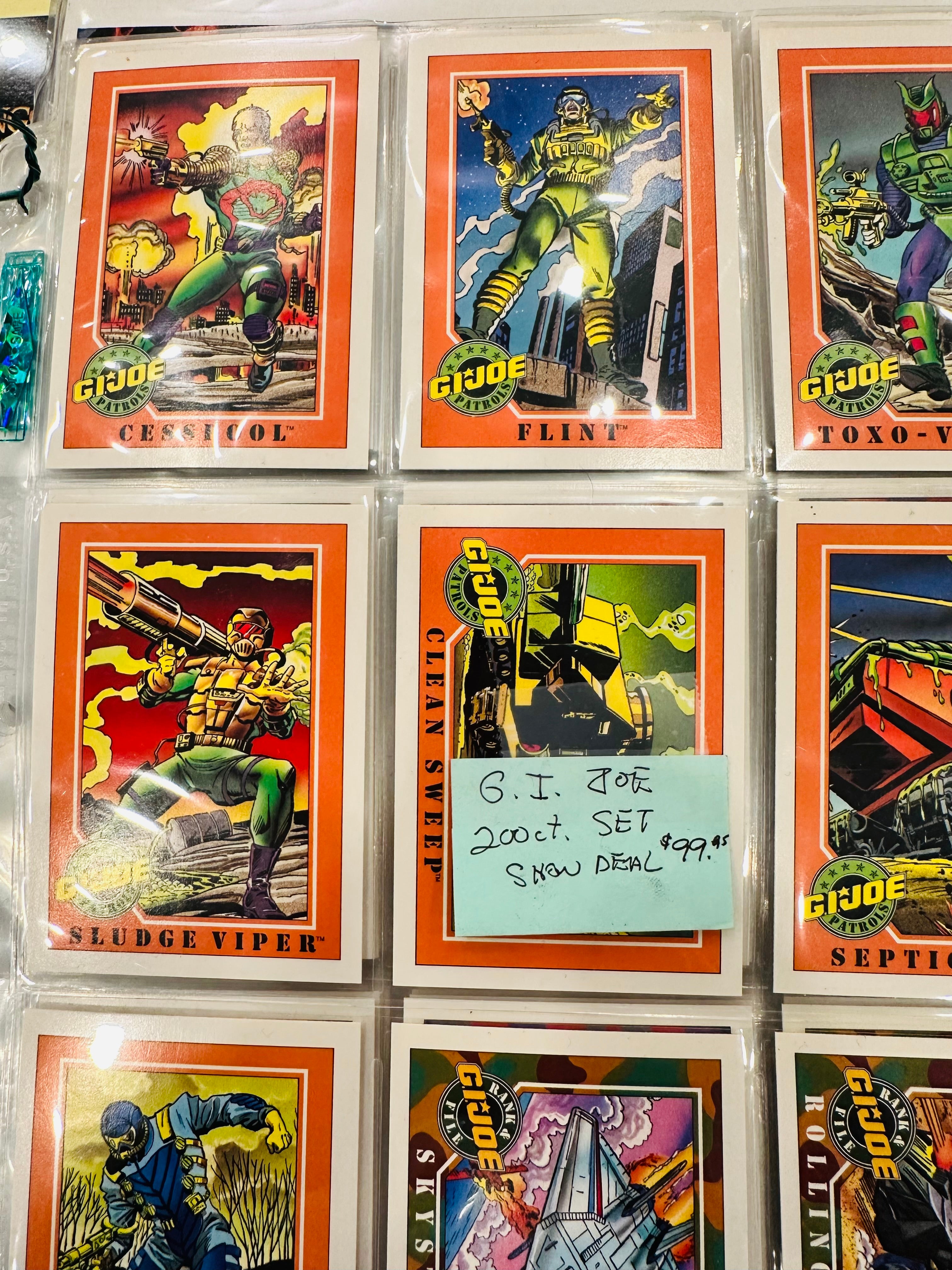 G.I. Joe cards set in pages 1991