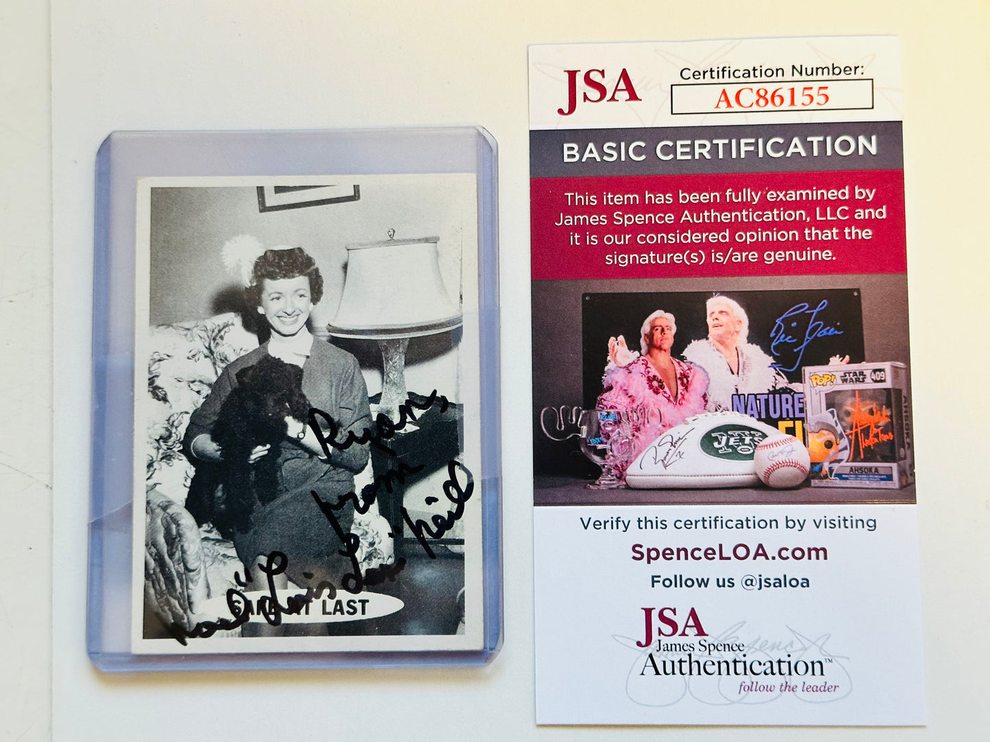 Superman original 1966 card autograph by Lois Lane- Noel Neill certified by JSA