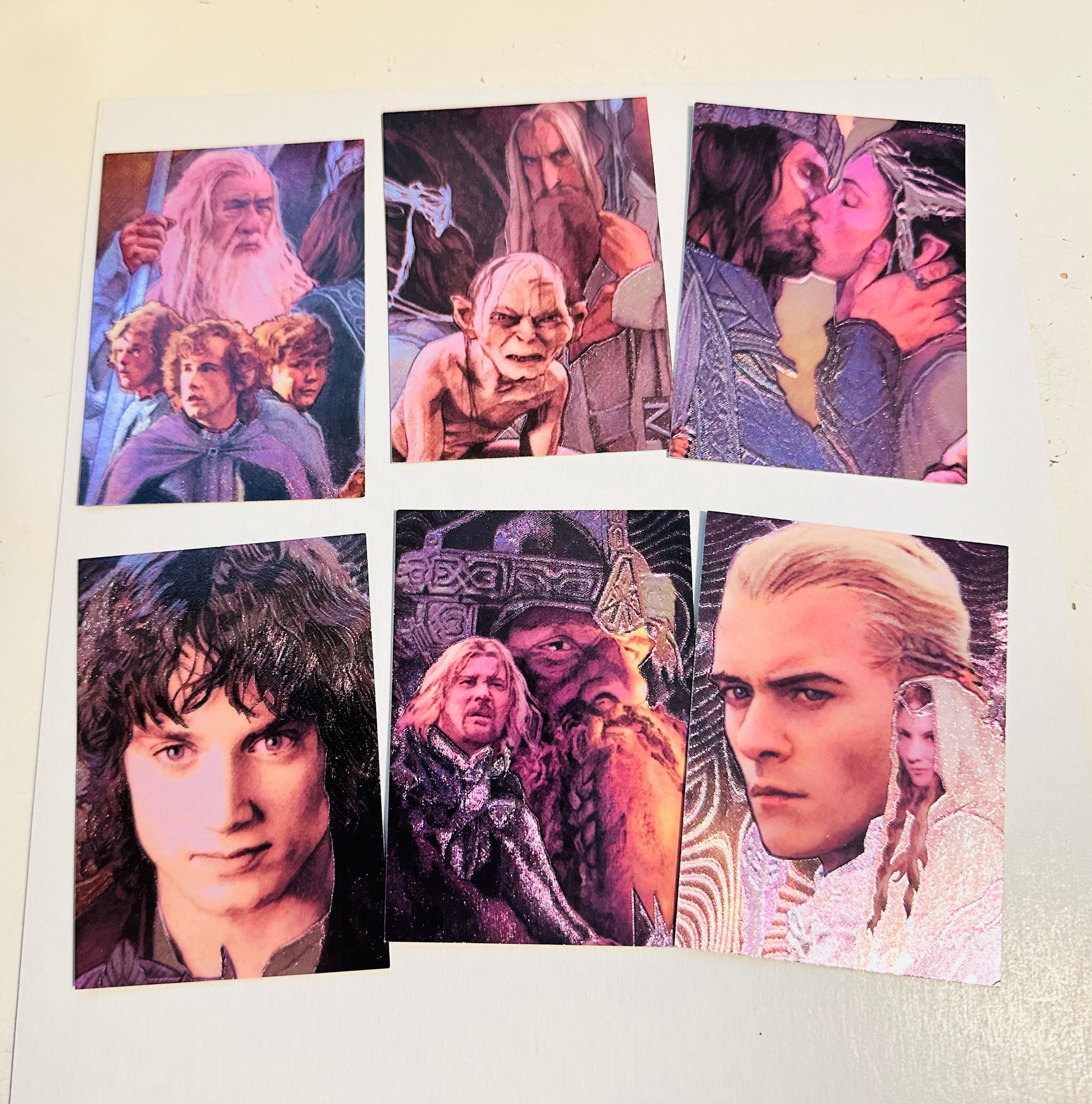 Lord of the Rings rare spectra etched insert cards set