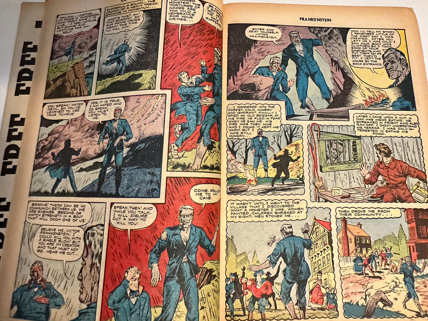 Classic illustrated rare Frankenstein comic book 1945