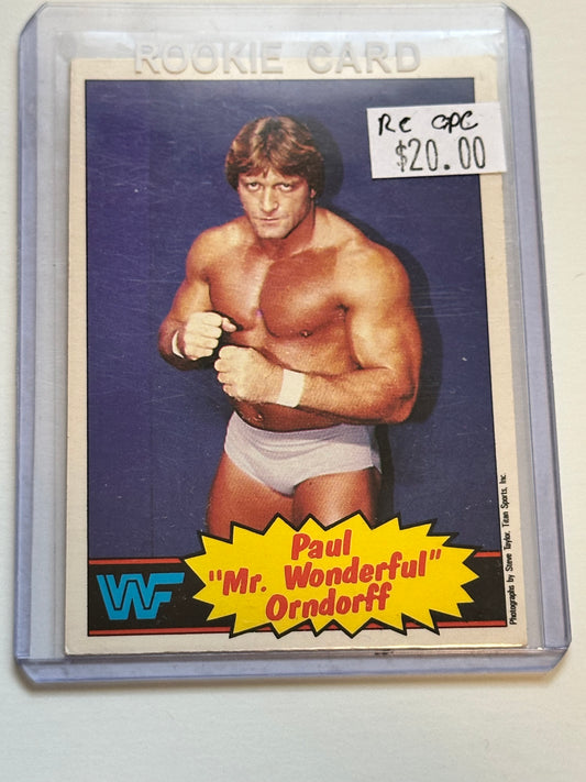 Paul mr. wonderful Orndoriff opc rookie wrestling card 1985