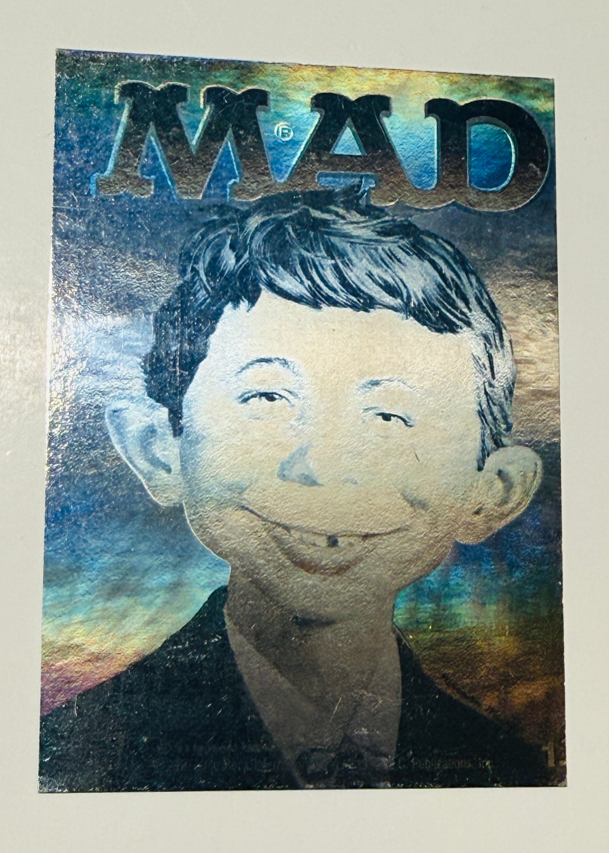 Mad Magazine rare Alfred E Newman hologram insert card 1990s