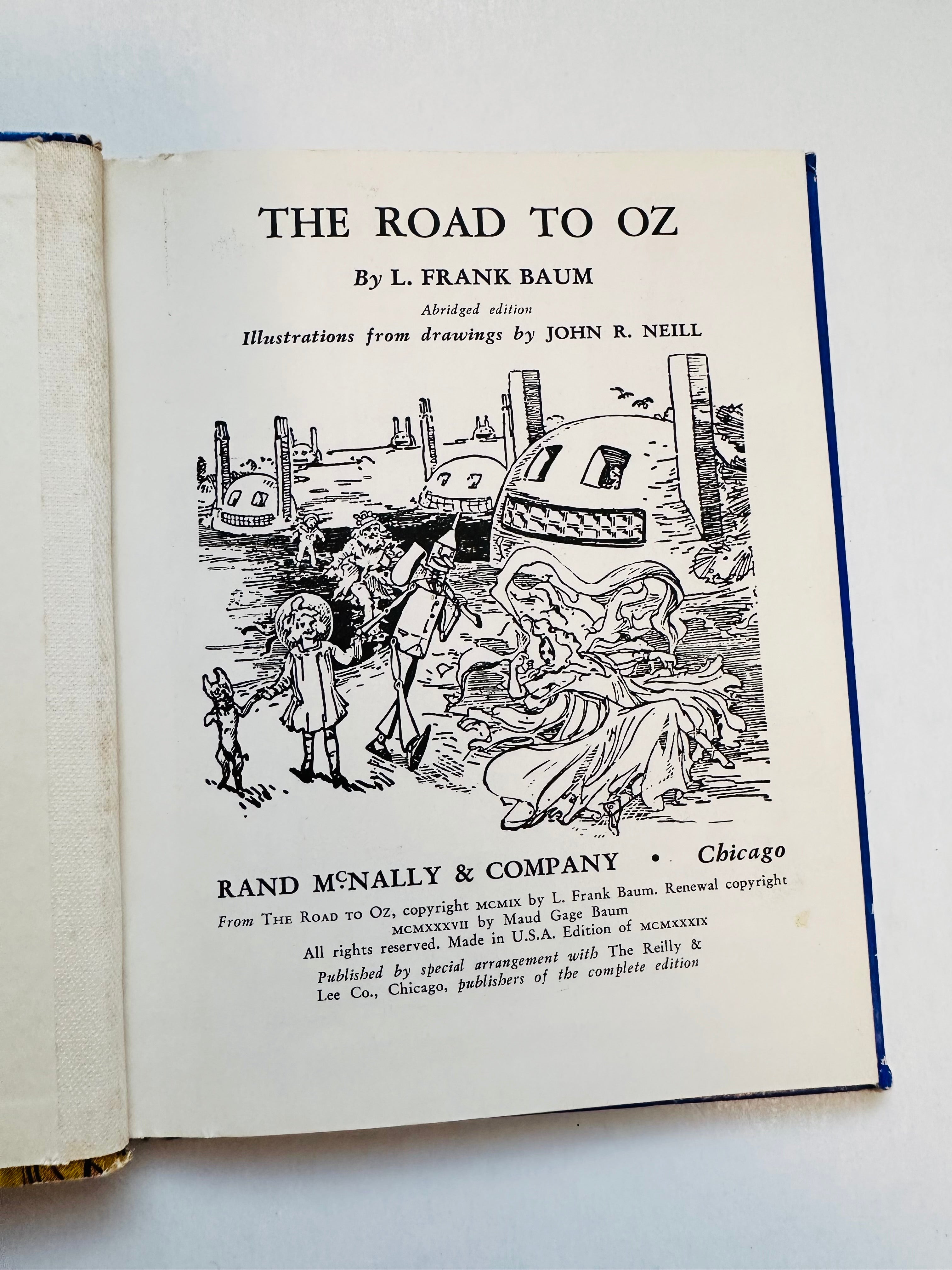 The road to Oz Junior edition rare book 1939