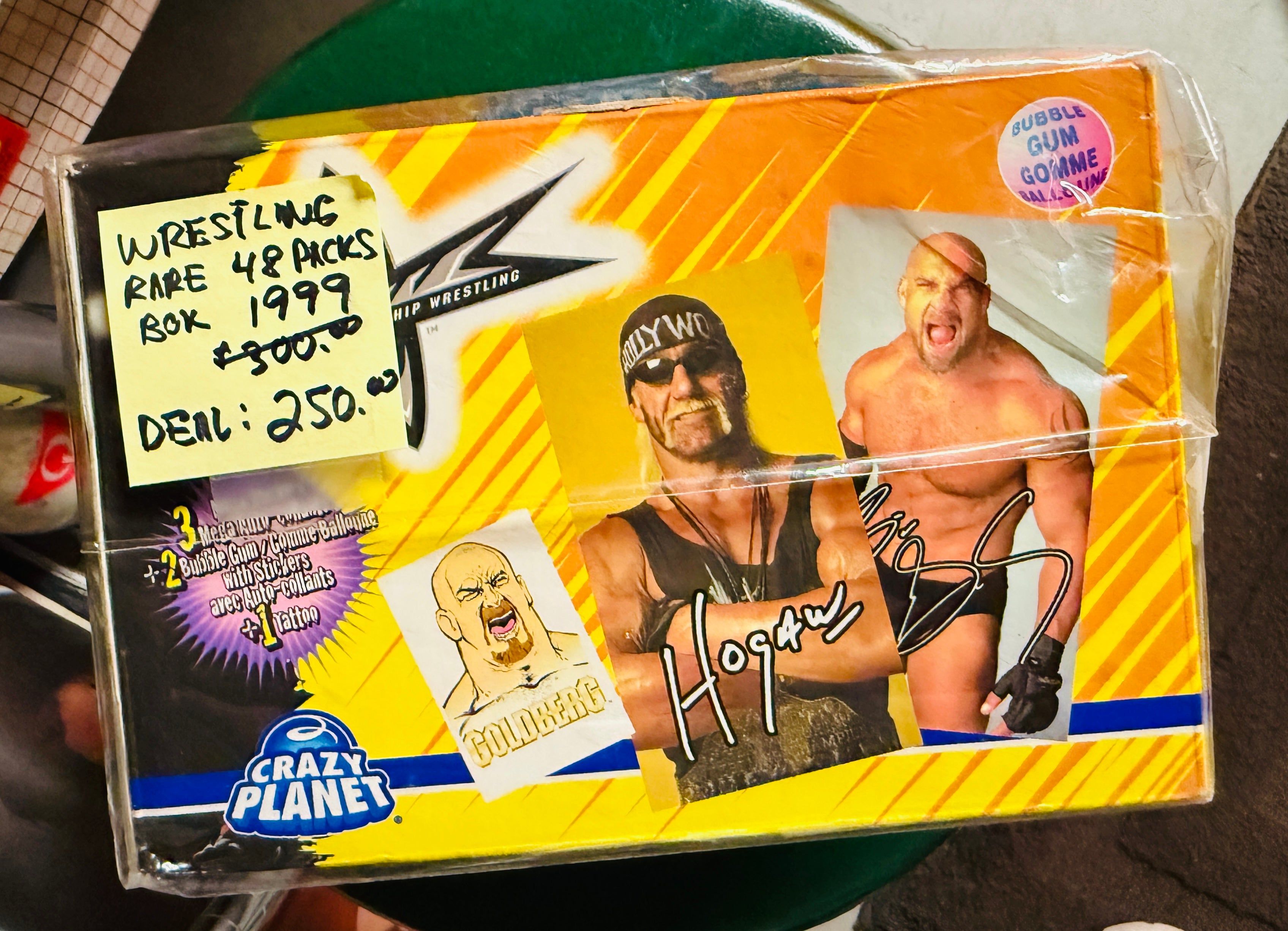 Wrestling Crazy planet 48 packs wrestling stickers box 1999