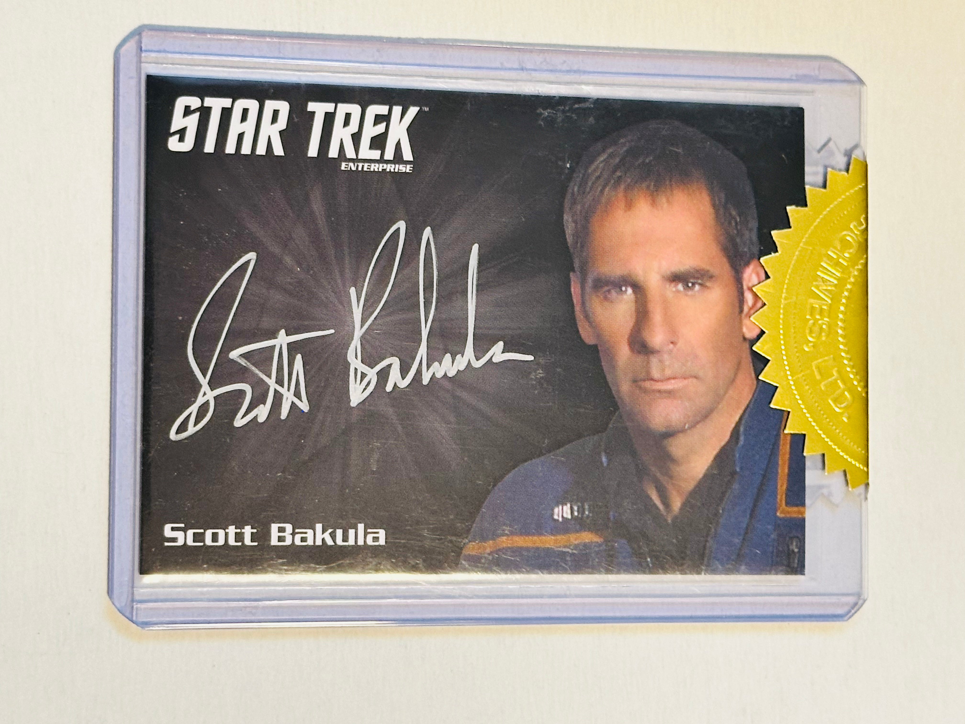 Star Trek Scott Bakula, rare autographed insert card