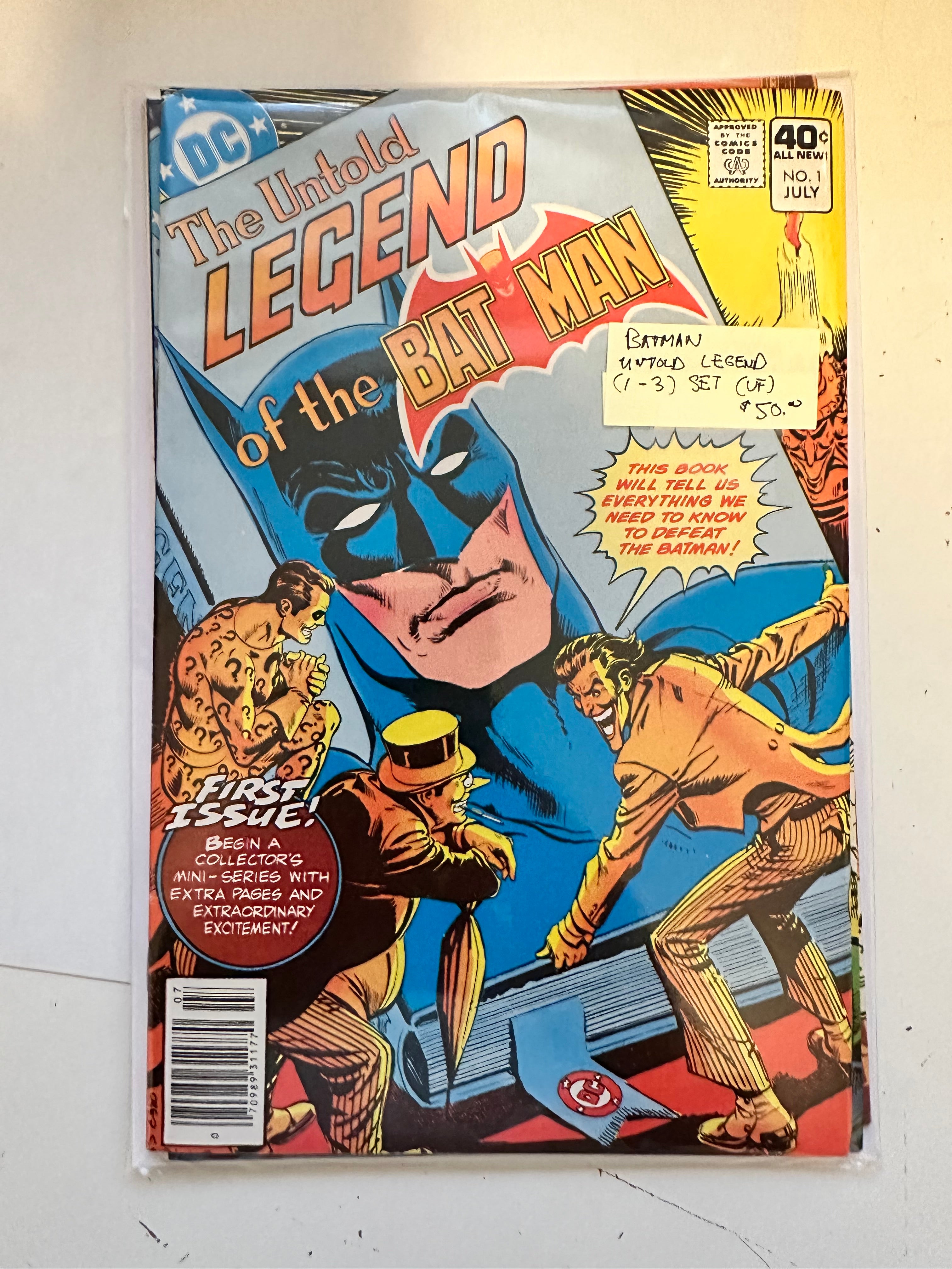 The Untold Legend of the Batman 3 series comics set 1989