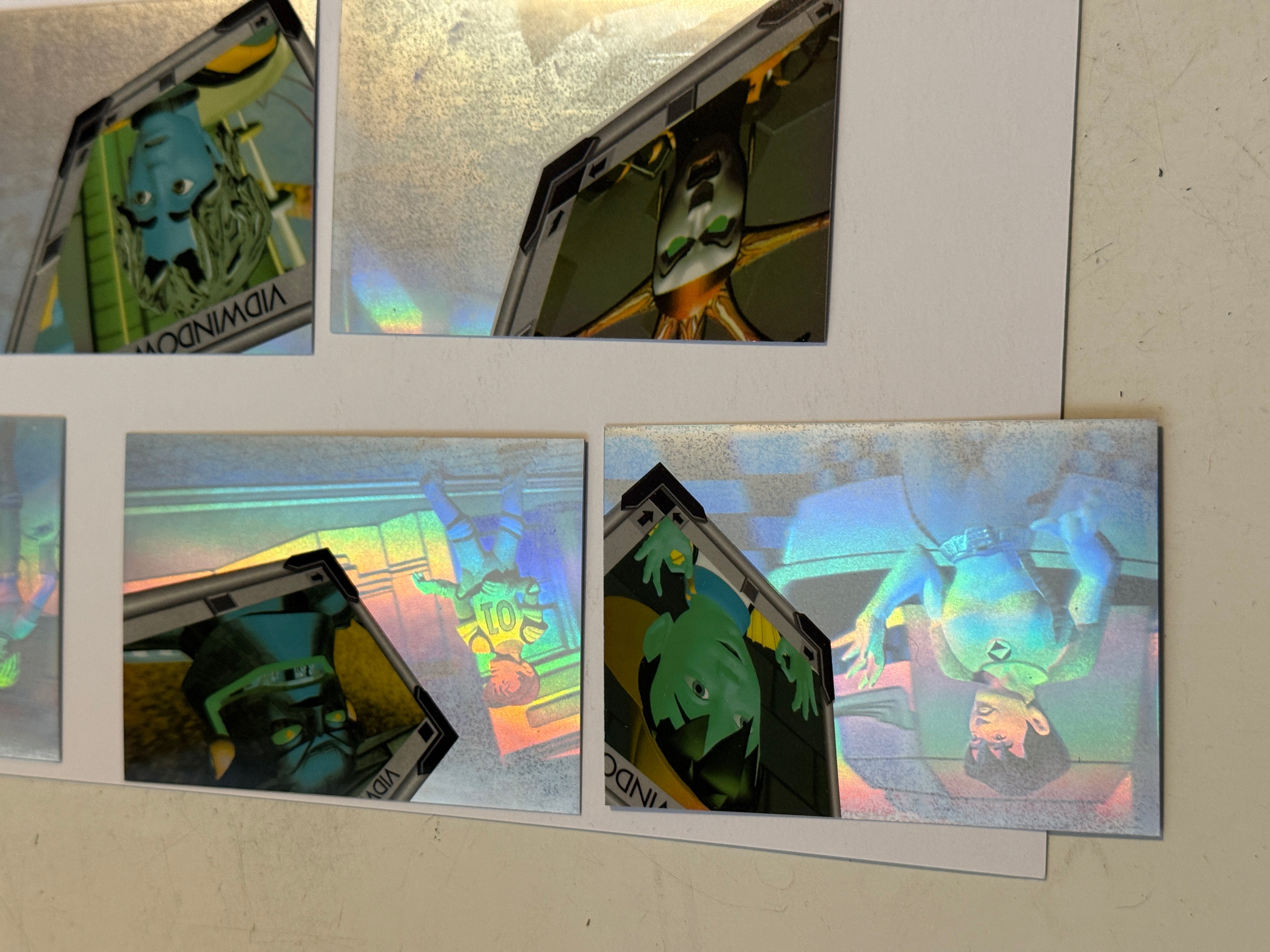 Reboot TV show holoblast hologram insert cards set 1995
