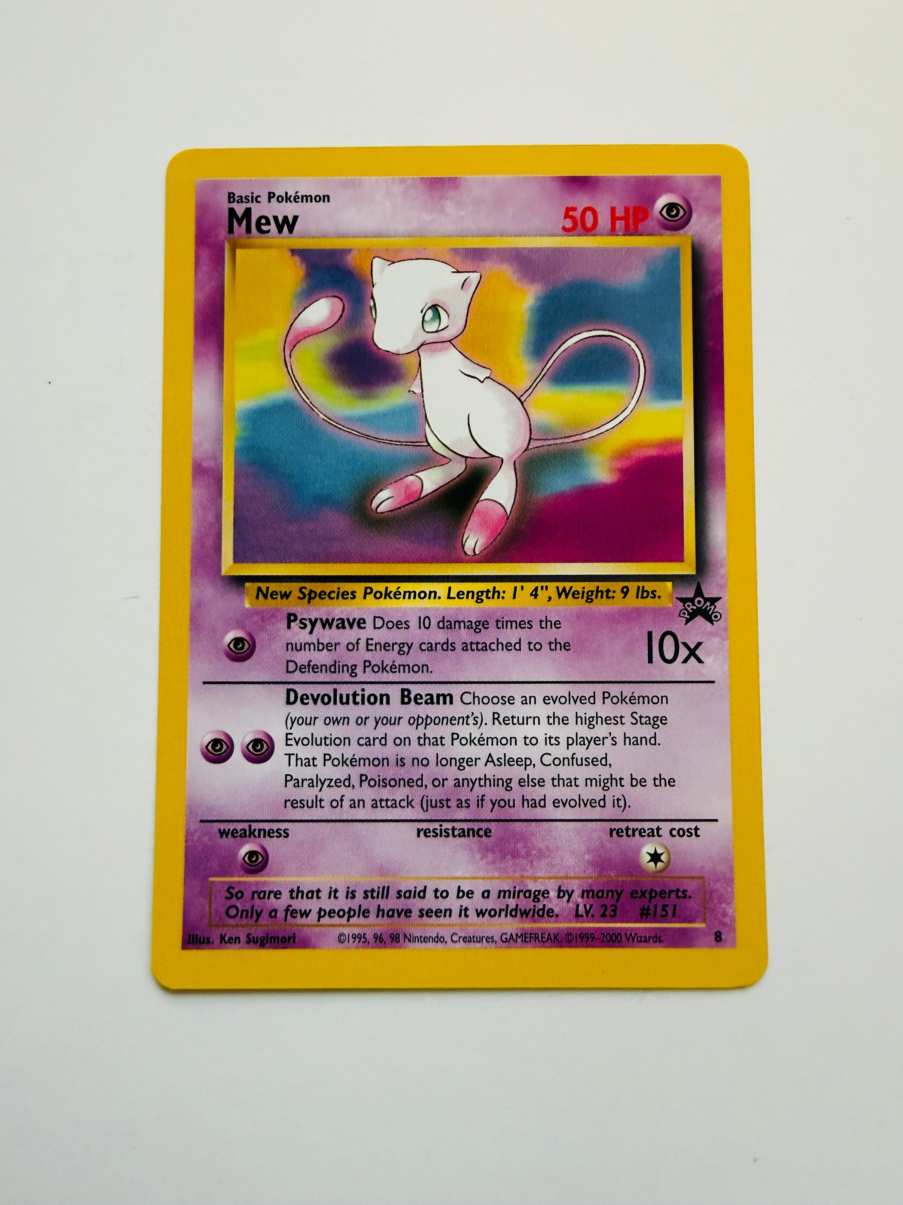 Pokémon Mew high grade condition movie card 1999/2000