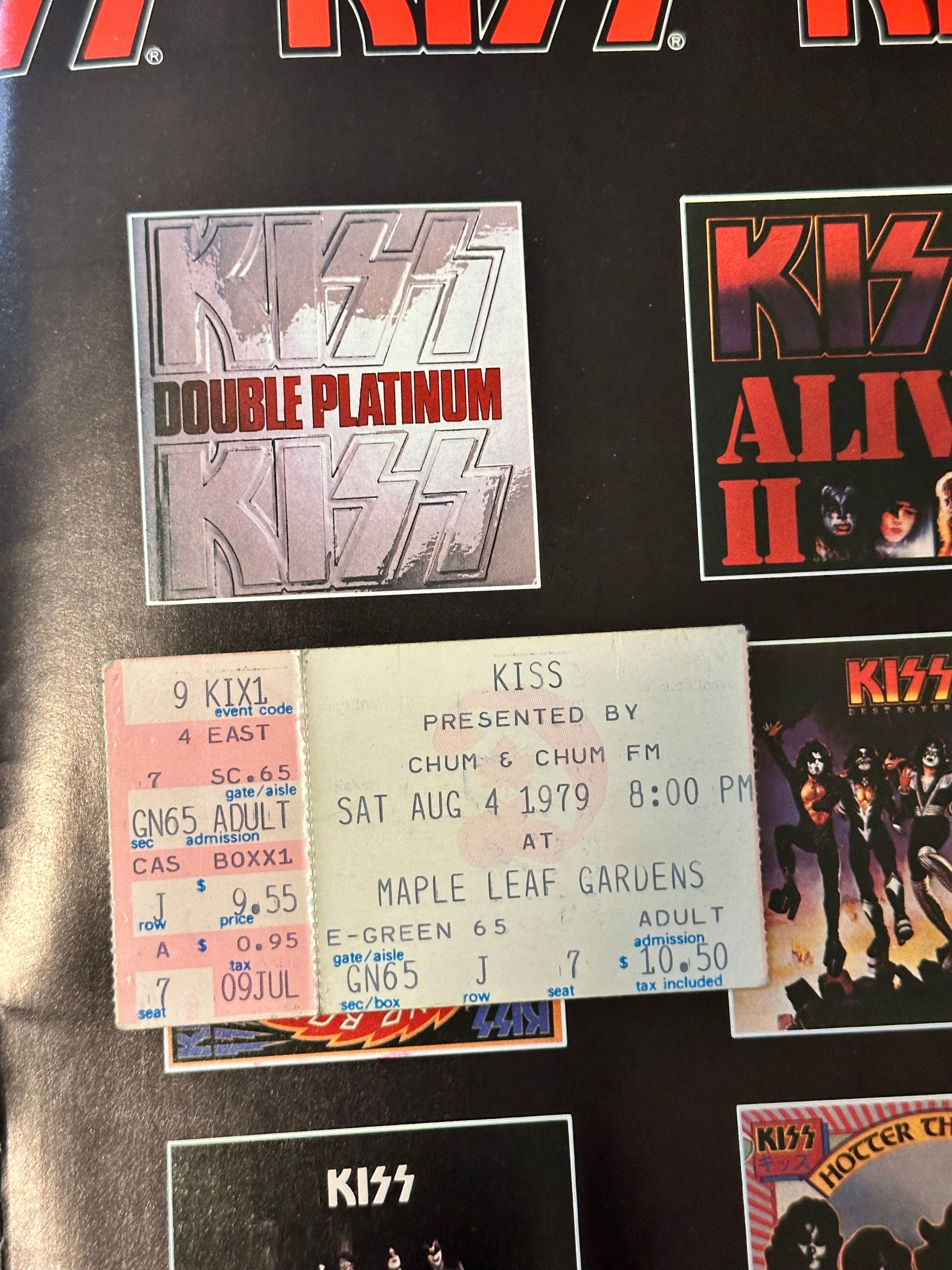 Kiss, rare original concert program with original ticket from 1979