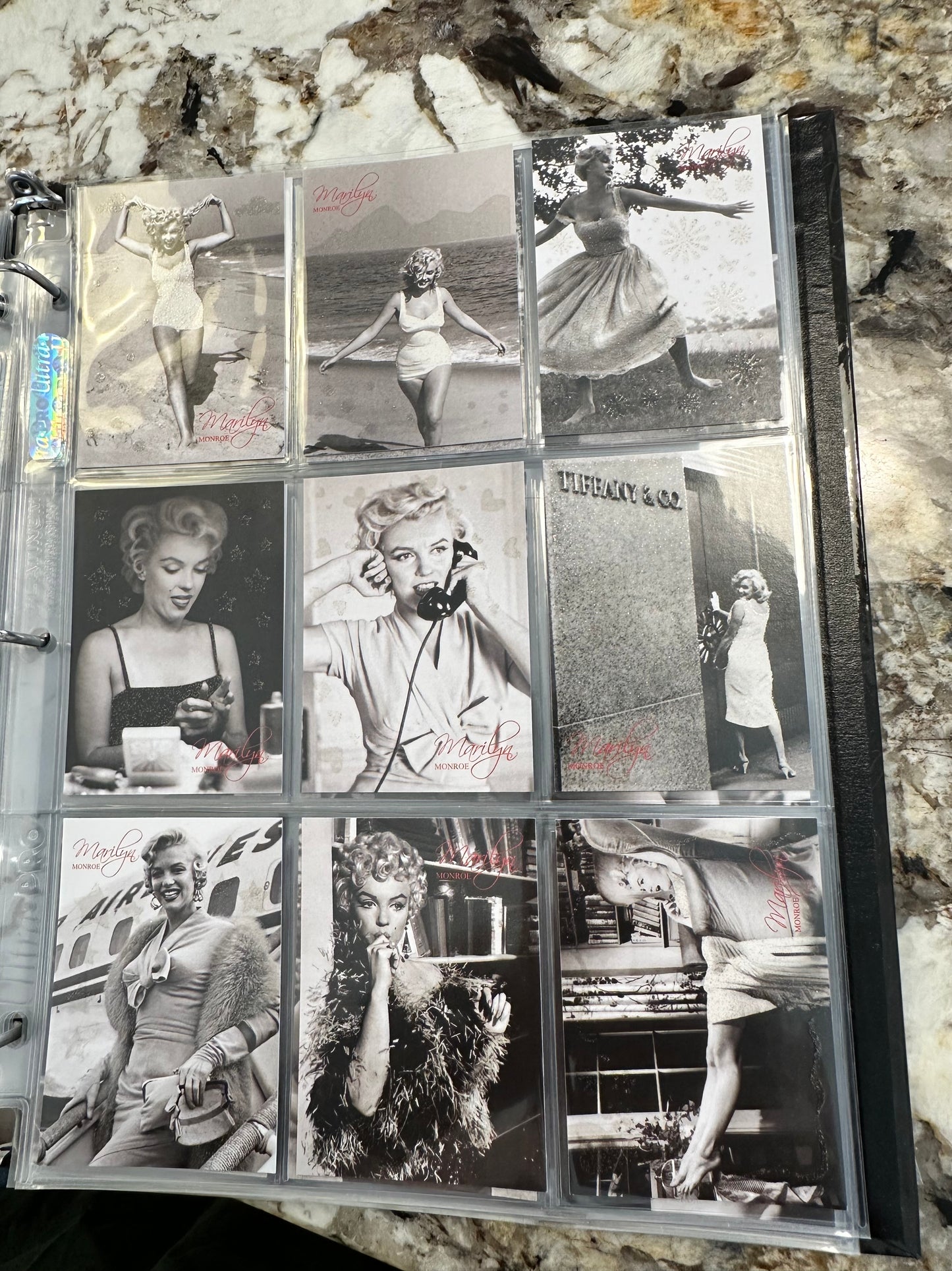 Marilyn Monroe Archive rare cards and insert set in Binder 2007