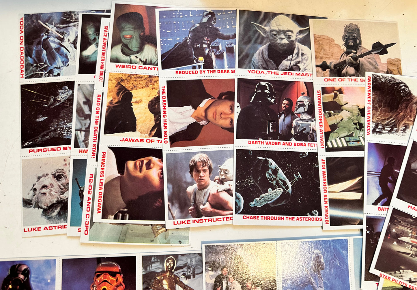 Star Wars Empire Burger King 12 panels 36 cards set 1980.