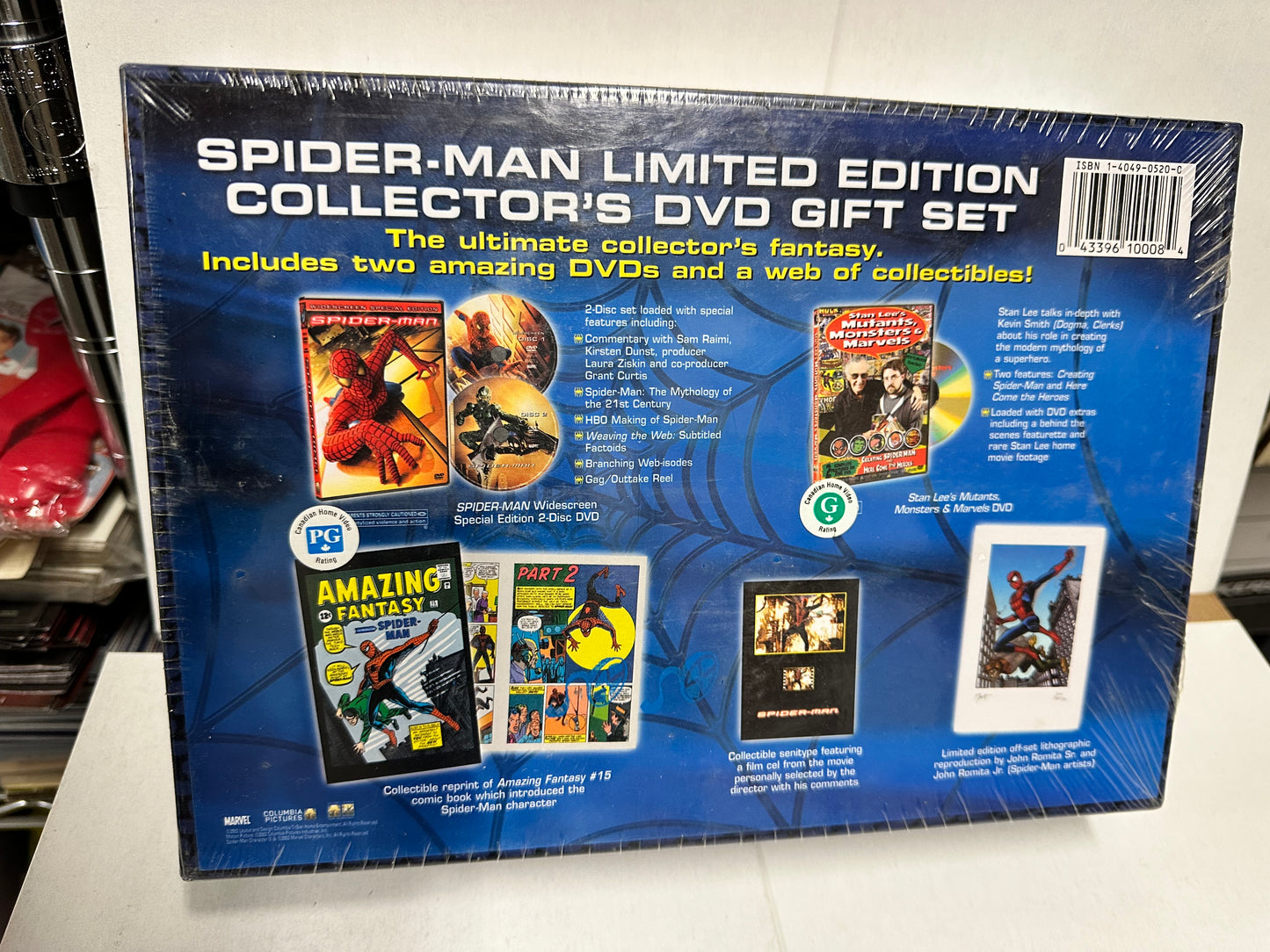 Spider-Man, limited edition gift set with DVD lithograph and amazing fancy 15 reprint comic factory sealed