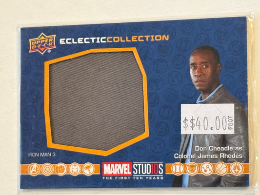 Don Cheadle rare marvel, memorabilia insert card