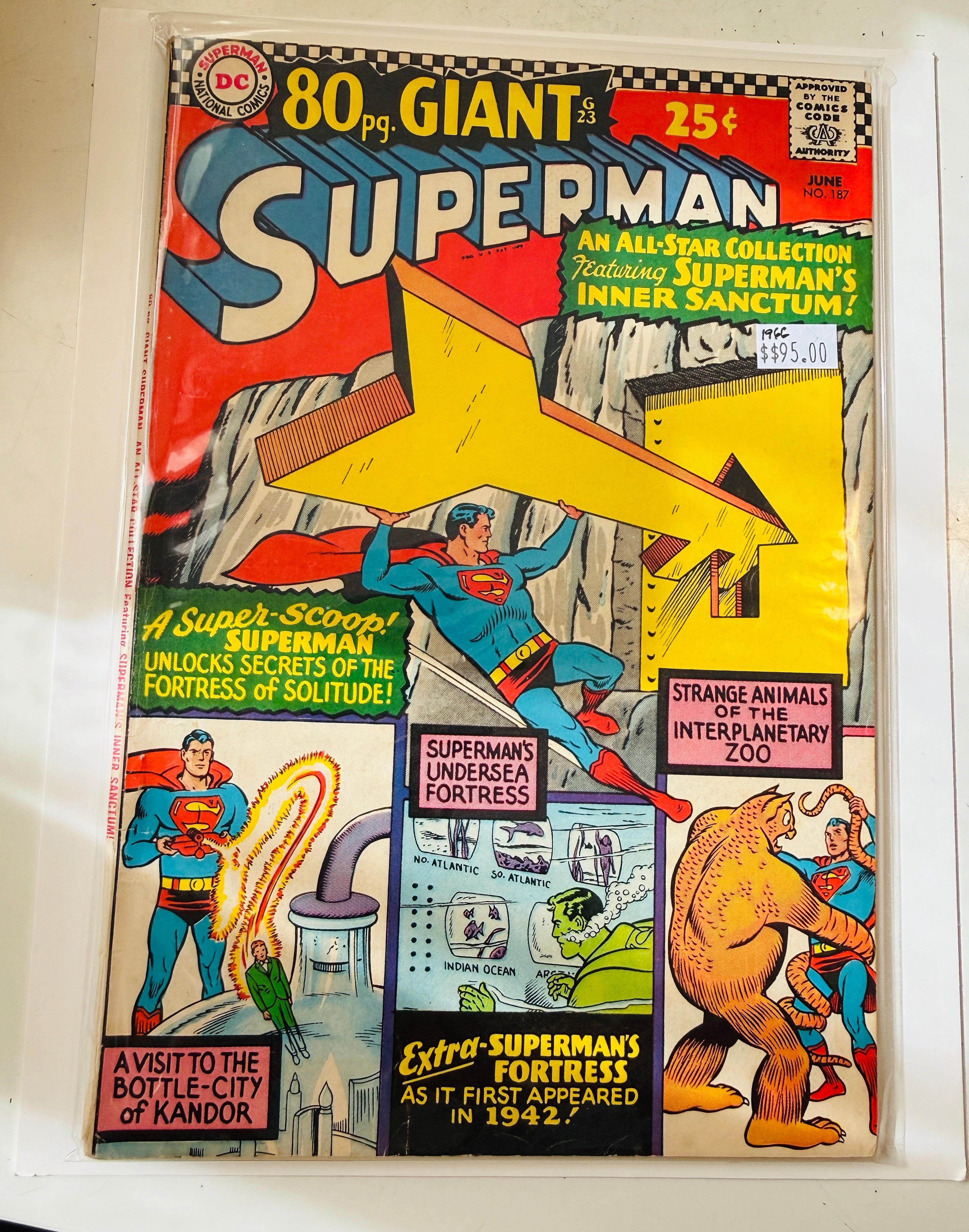 Superman #187 FN condition comic book 1966