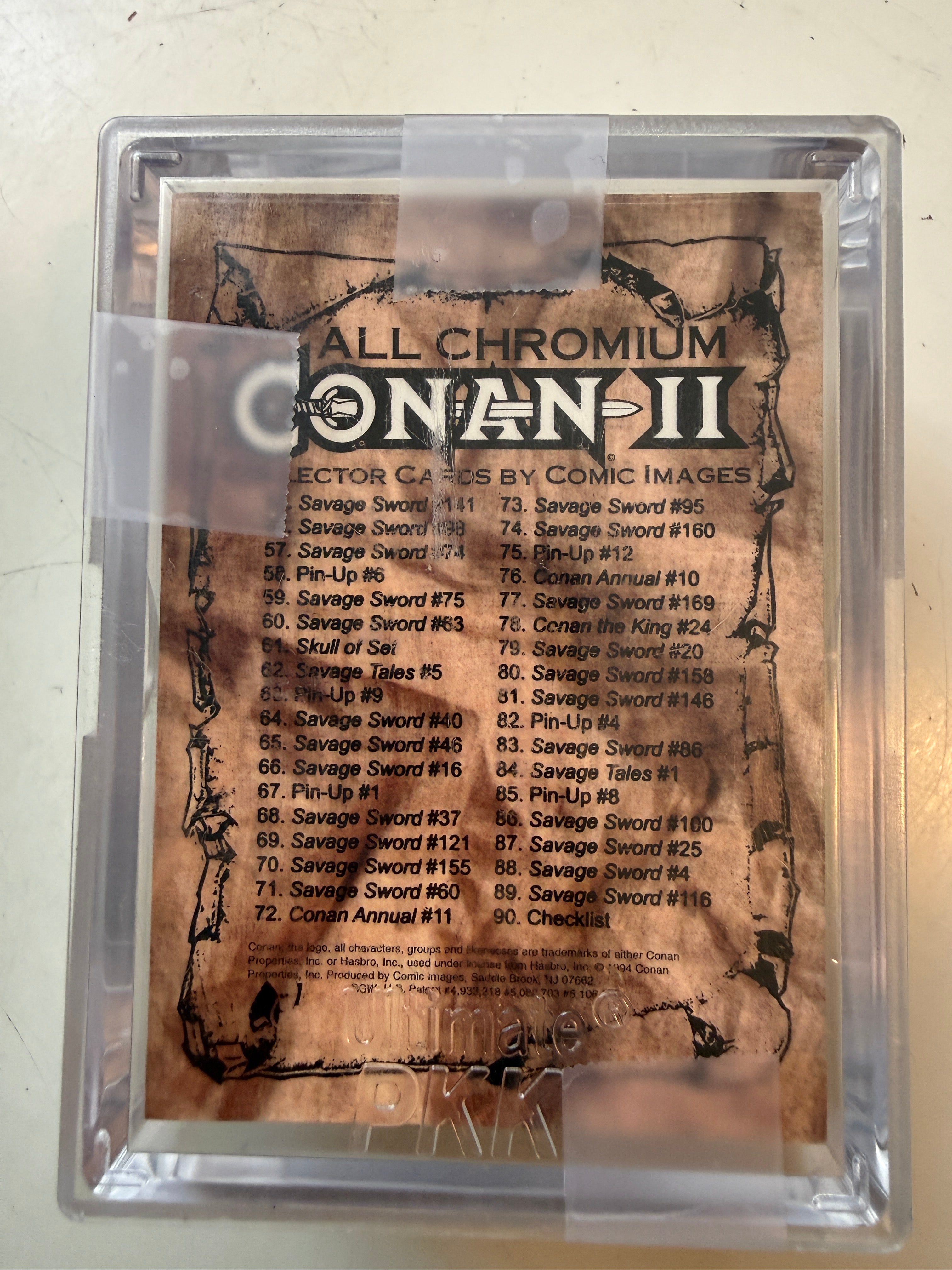 Conan chromium series 2 foil cards set 1990s