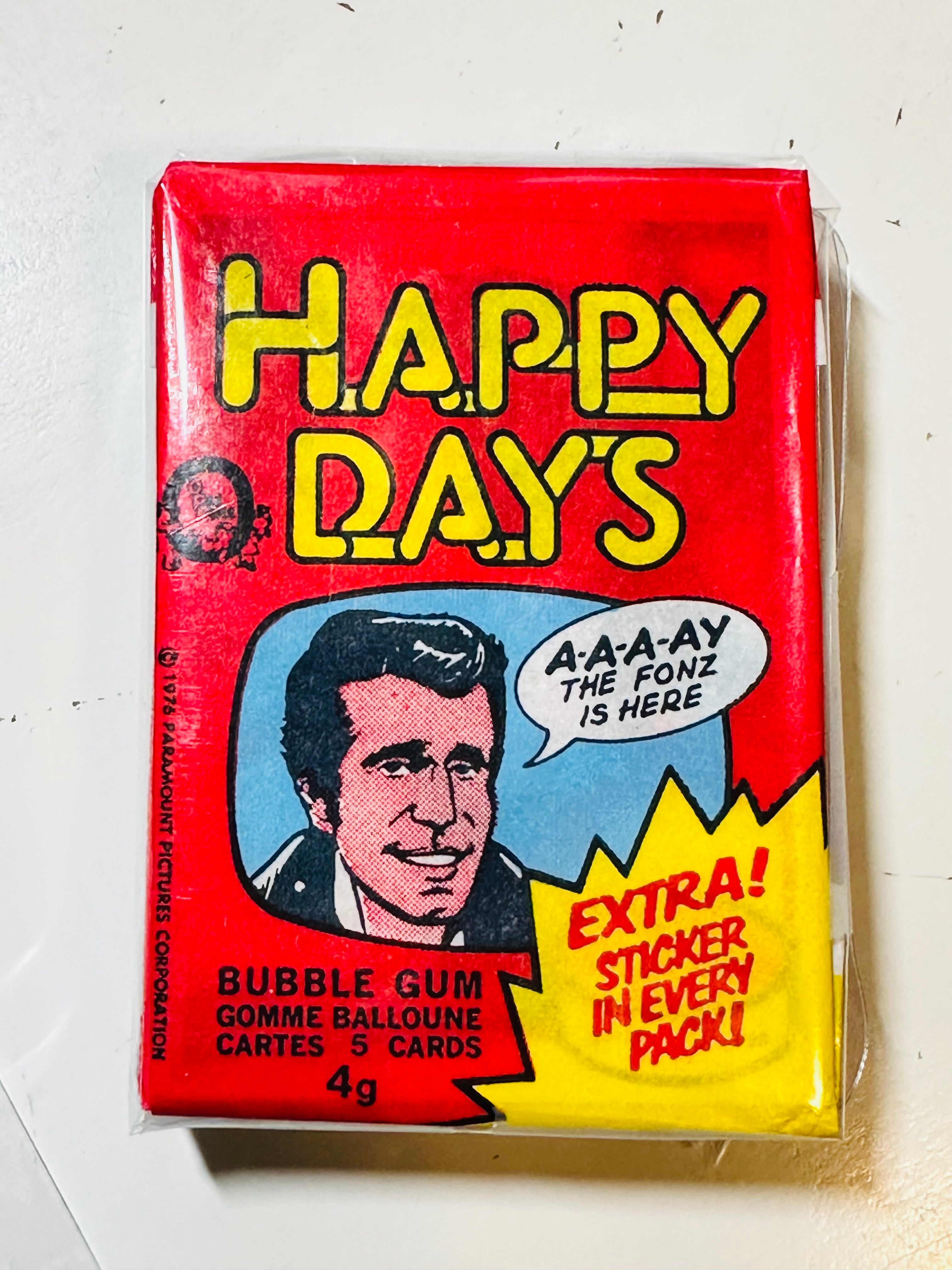 Happy Days Opc Canadian version series 2 cards set with wrapper 1976