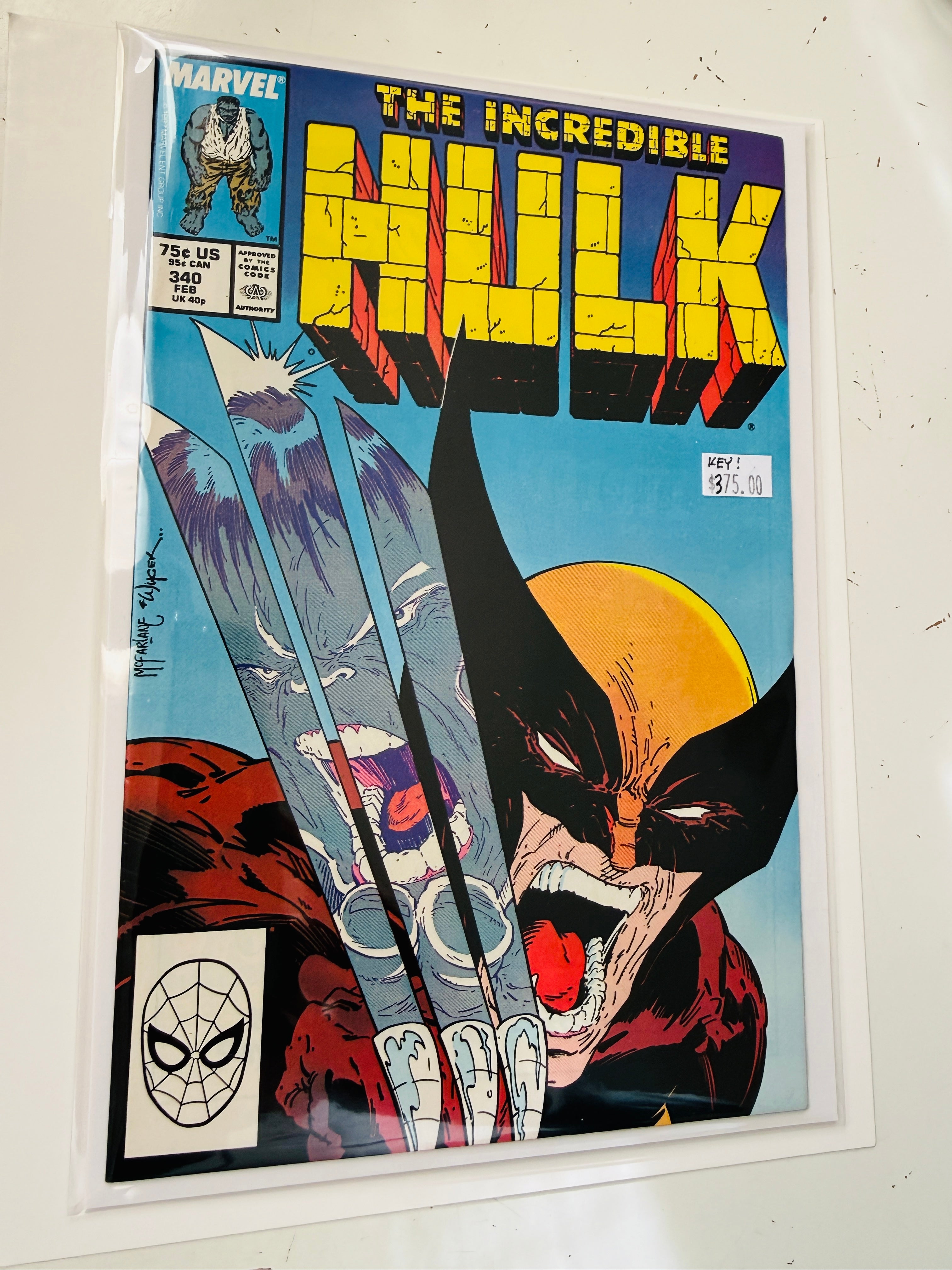 Incredible Hulk #340 high grade key issue comic book