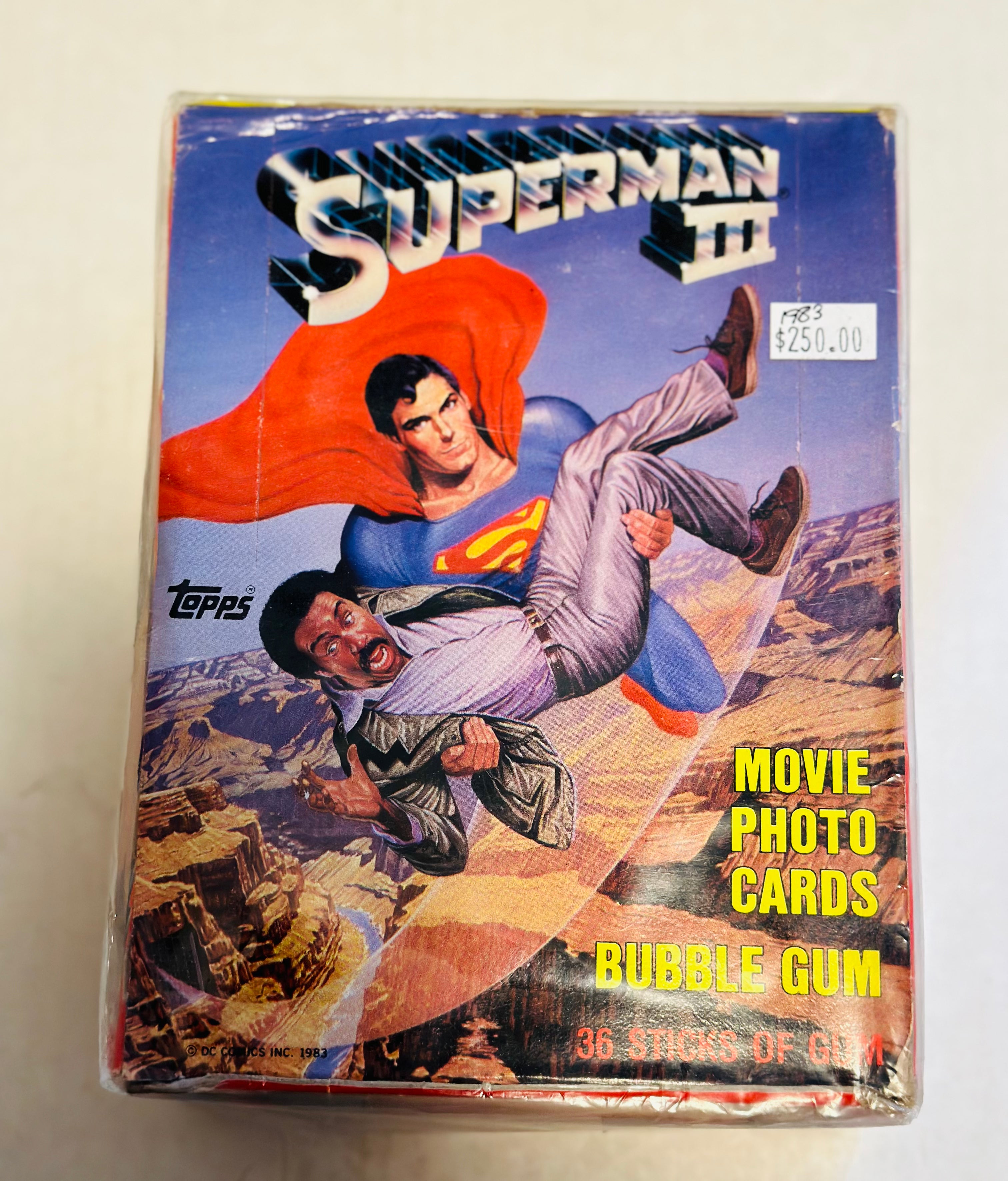 Superman 3 movie cards 36 packs box 1983