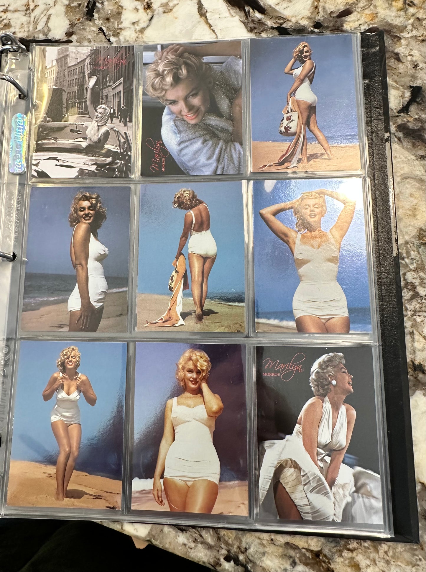 Marilyn Monroe Archive rare cards and insert set in Binder 2007