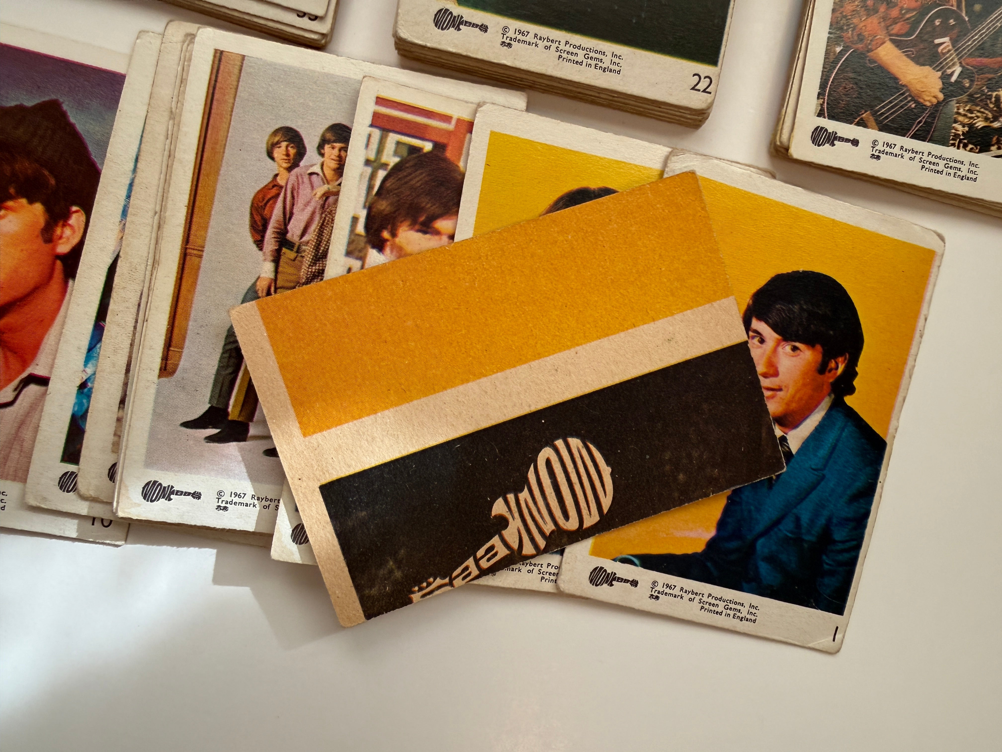 The Monkees TV show rare UK complete vintage cards set 1967