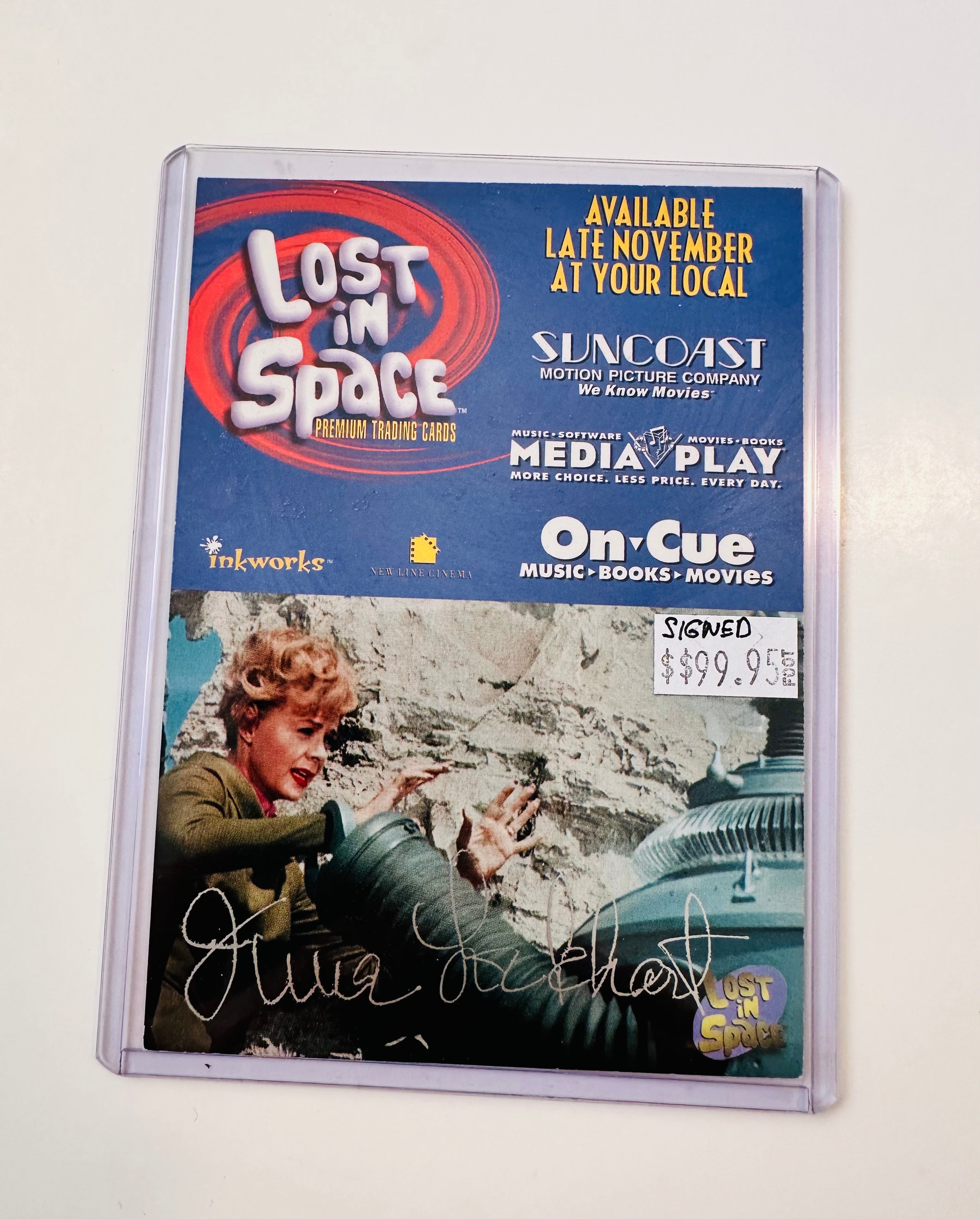 Lost in Space Television Series June Lockhart rare signed in person autograph card with COA.